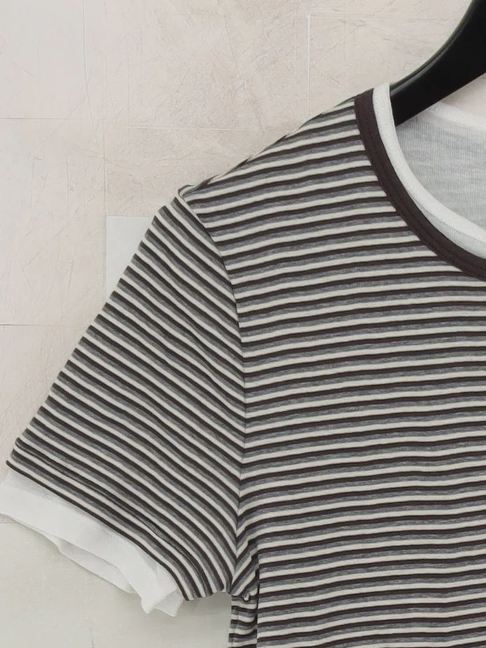 Massimo Dutti Women's T-Shirt M Multi 100% Cotton Basic - Image 4