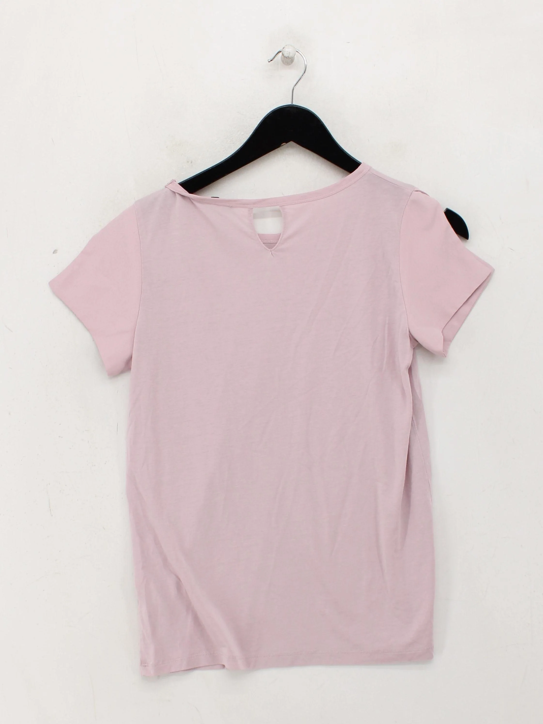 Massimo Dutti Women's T-Shirt S Pink Lyocell Modal with Cotton Basic - Image 2