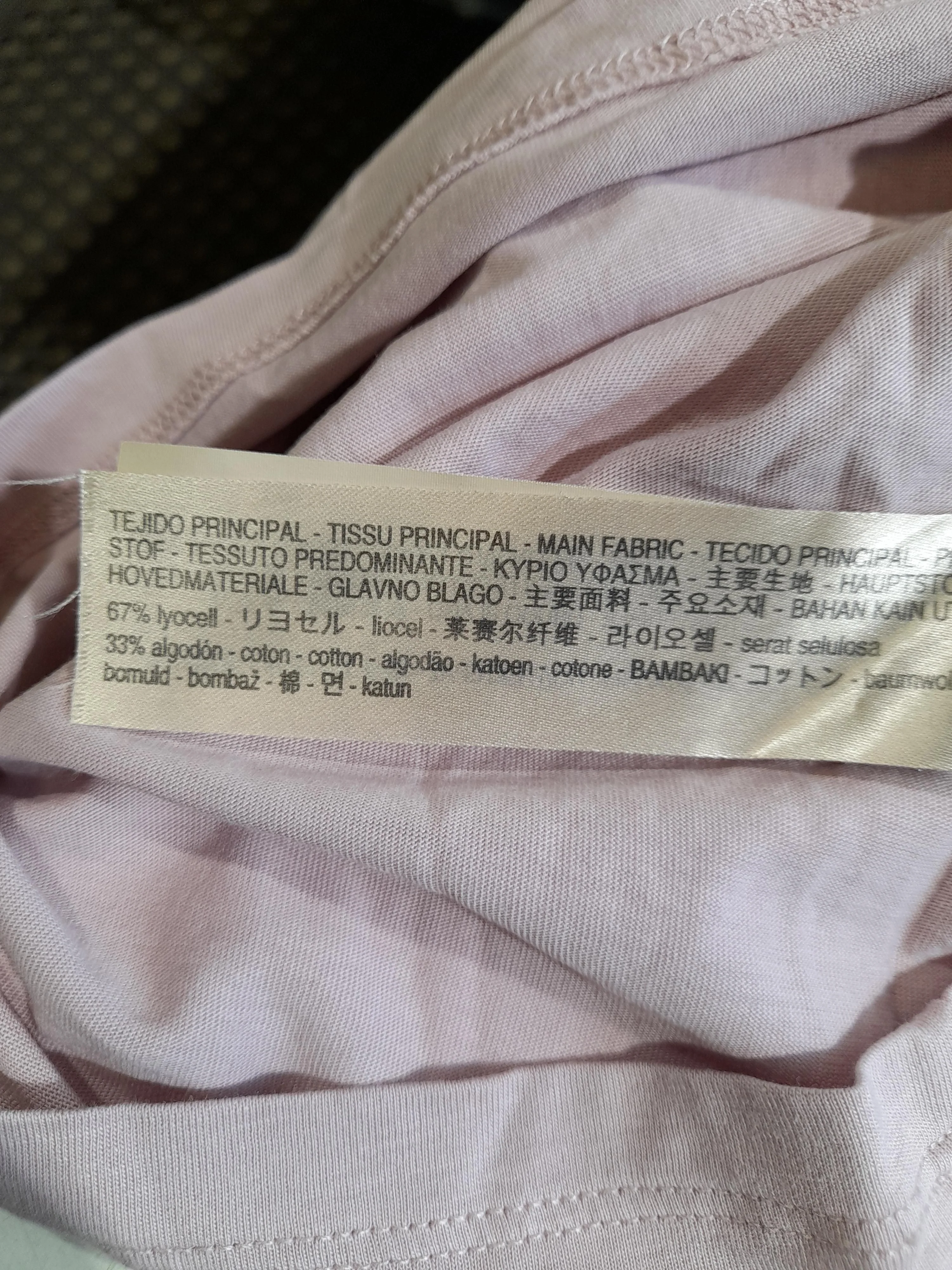 Massimo Dutti Women's T-Shirt S Pink Lyocell Modal with Cotton Basic - Image 6
