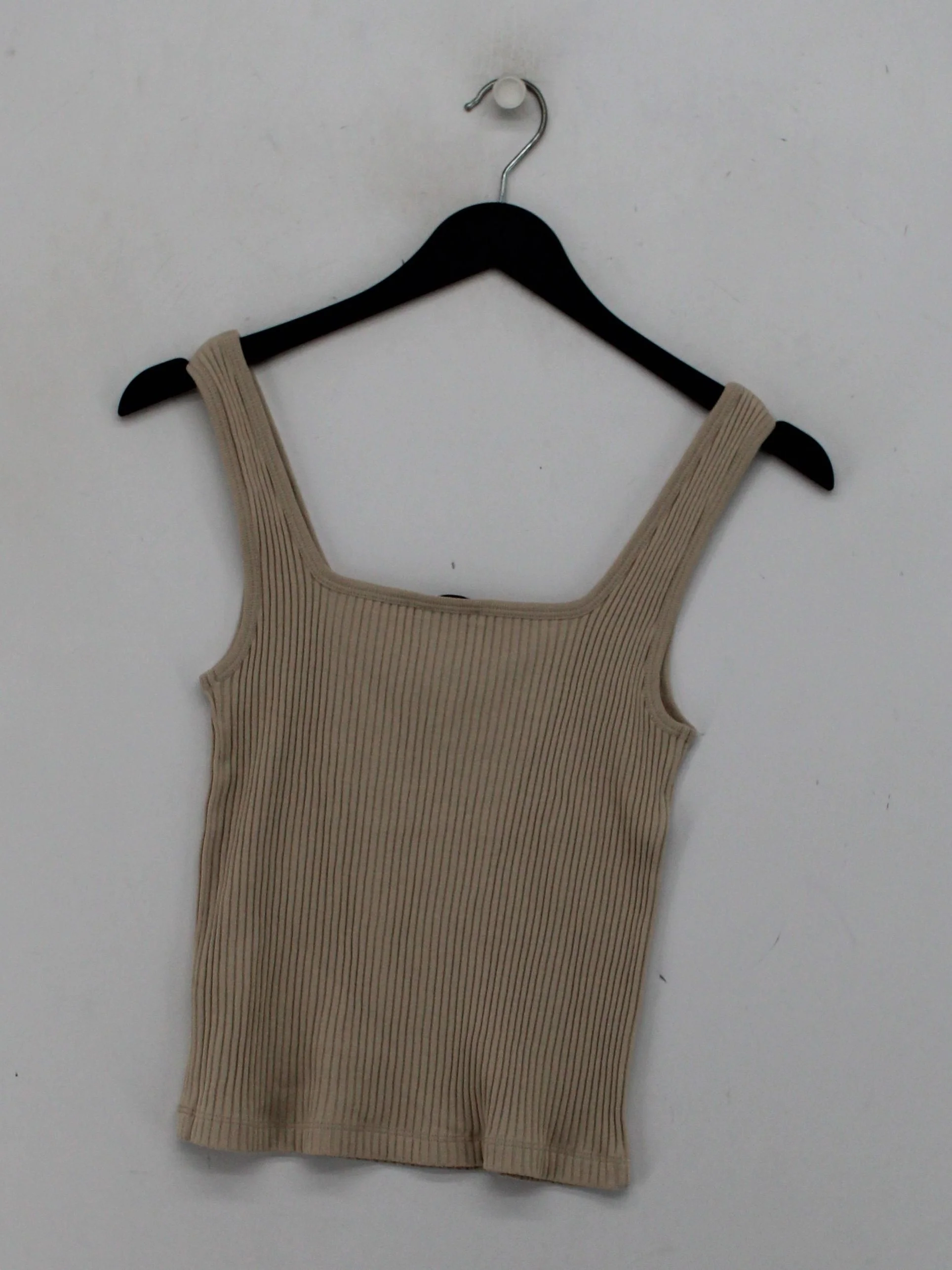 Massimo Dutti Women's T-Shirt XS Cream 100% Cotton Camisole - Image 2