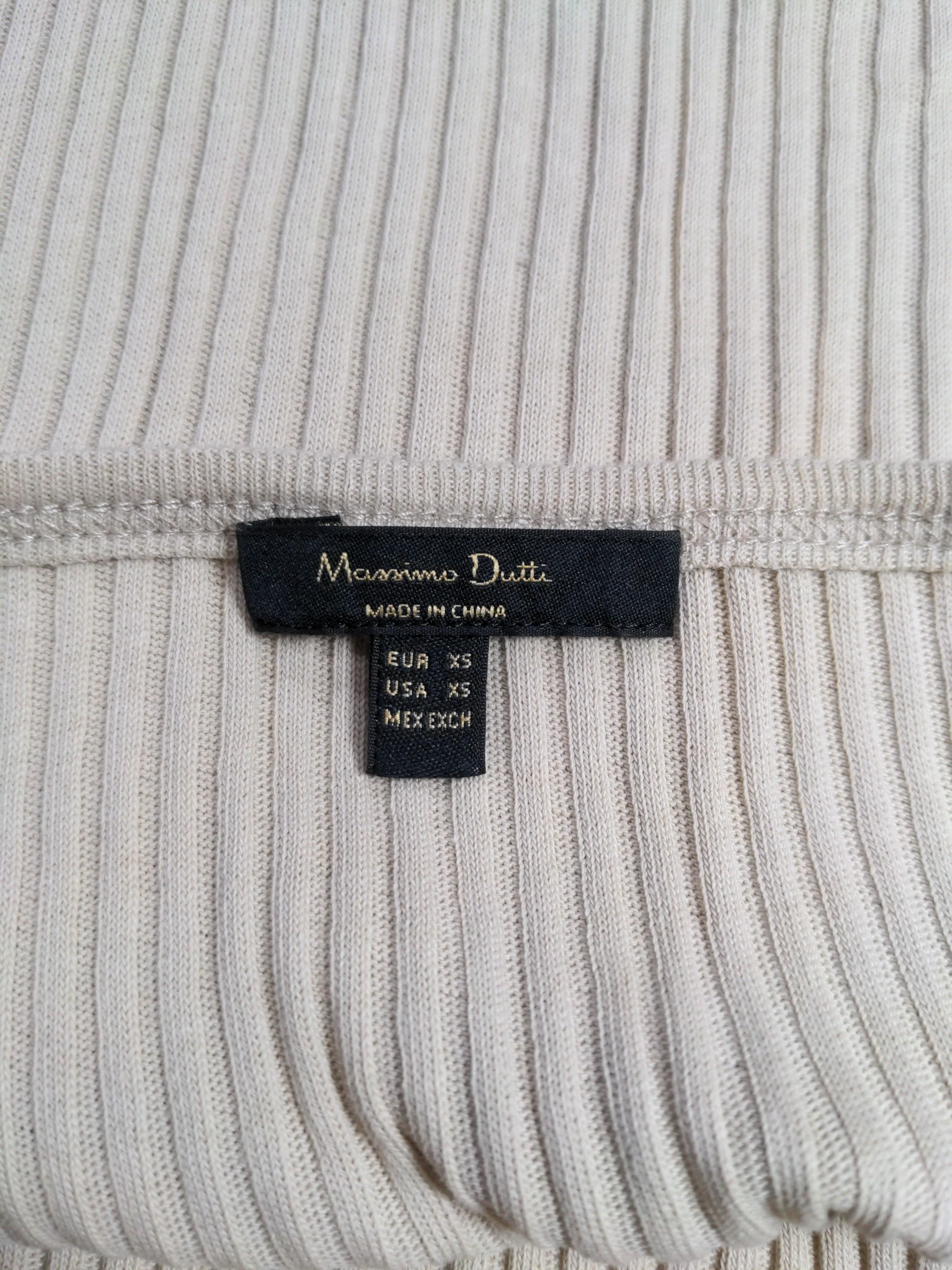 Massimo Dutti Women's T-Shirt XS Cream 100% Cotton Camisole - Image 5