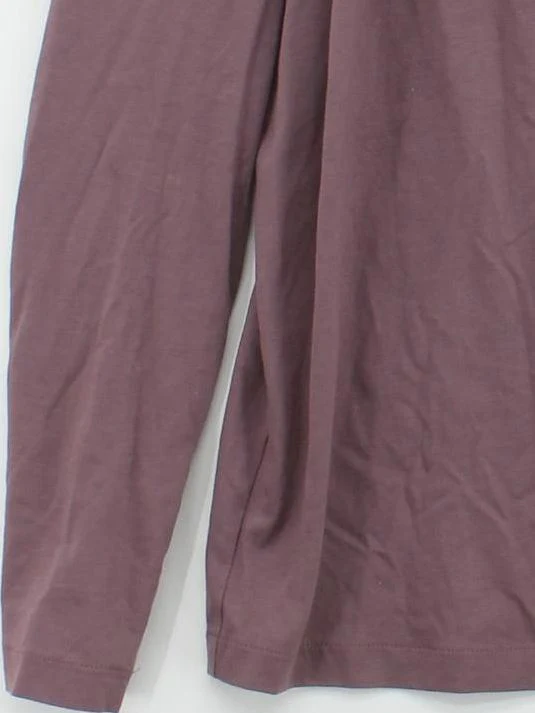 Massimo Dutti Women's T-Shirt XS Purple 100% Cotton Short Sleeve V-Neck Basic - Image 4