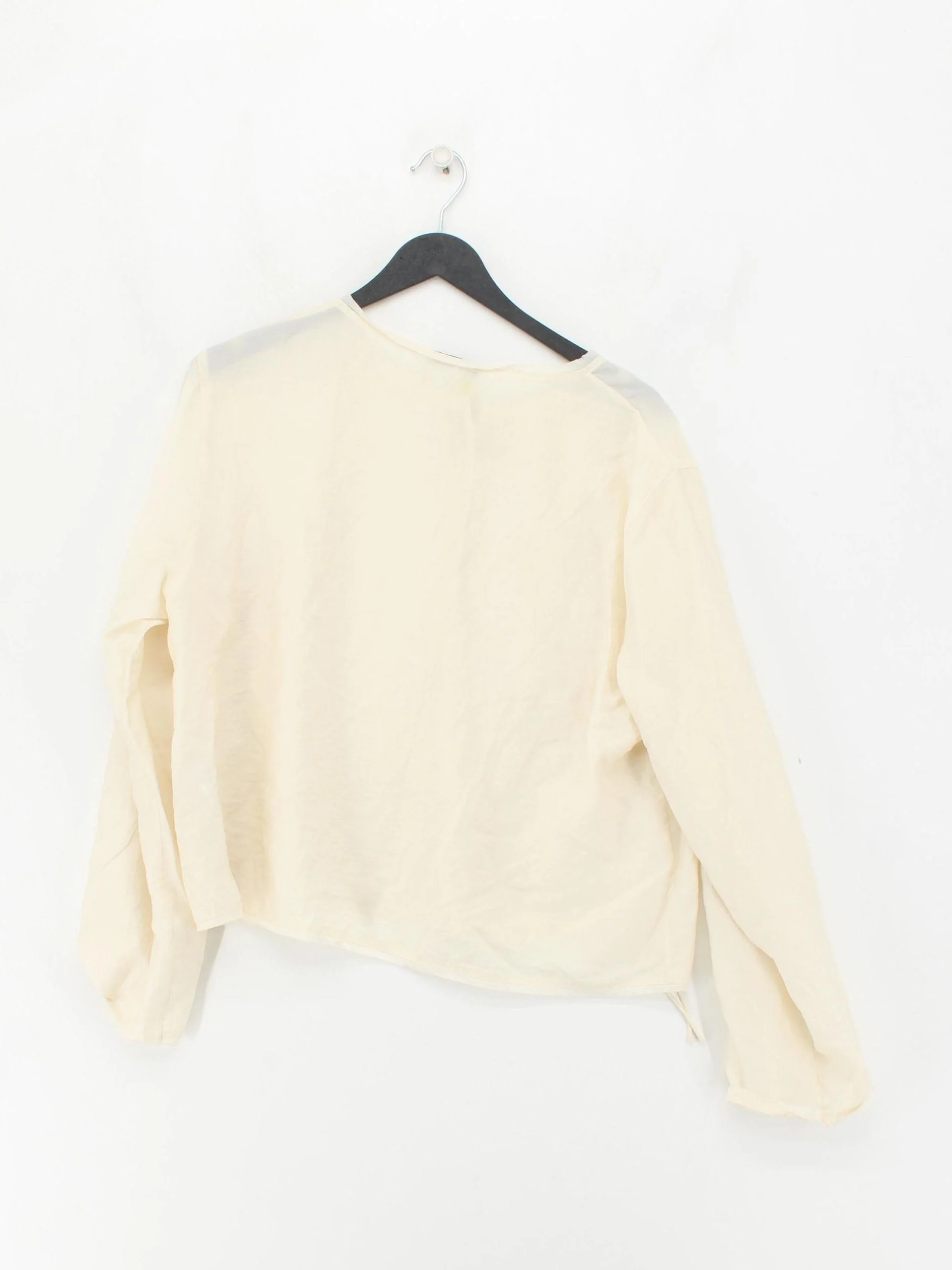Massimo Dutti Women's Top M Cream Lyocell Modal with Polyamide Basic - Image 2