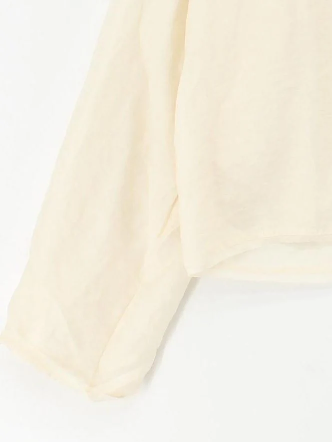 Massimo Dutti Women's Top M Cream Lyocell Modal with Polyamide Basic - Image 4