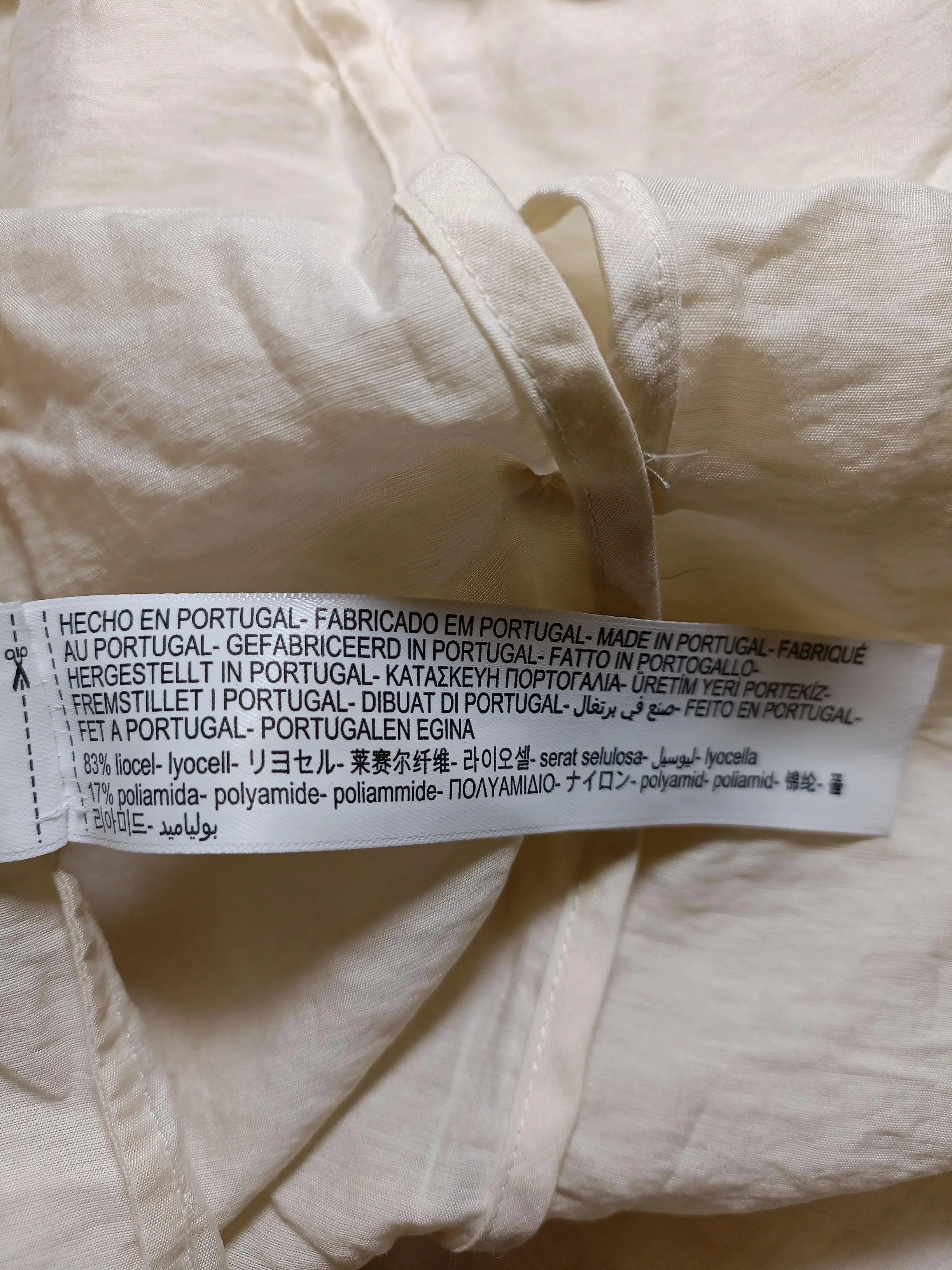 Massimo Dutti Women's Top M Cream Lyocell Modal with Polyamide Basic - Image 6