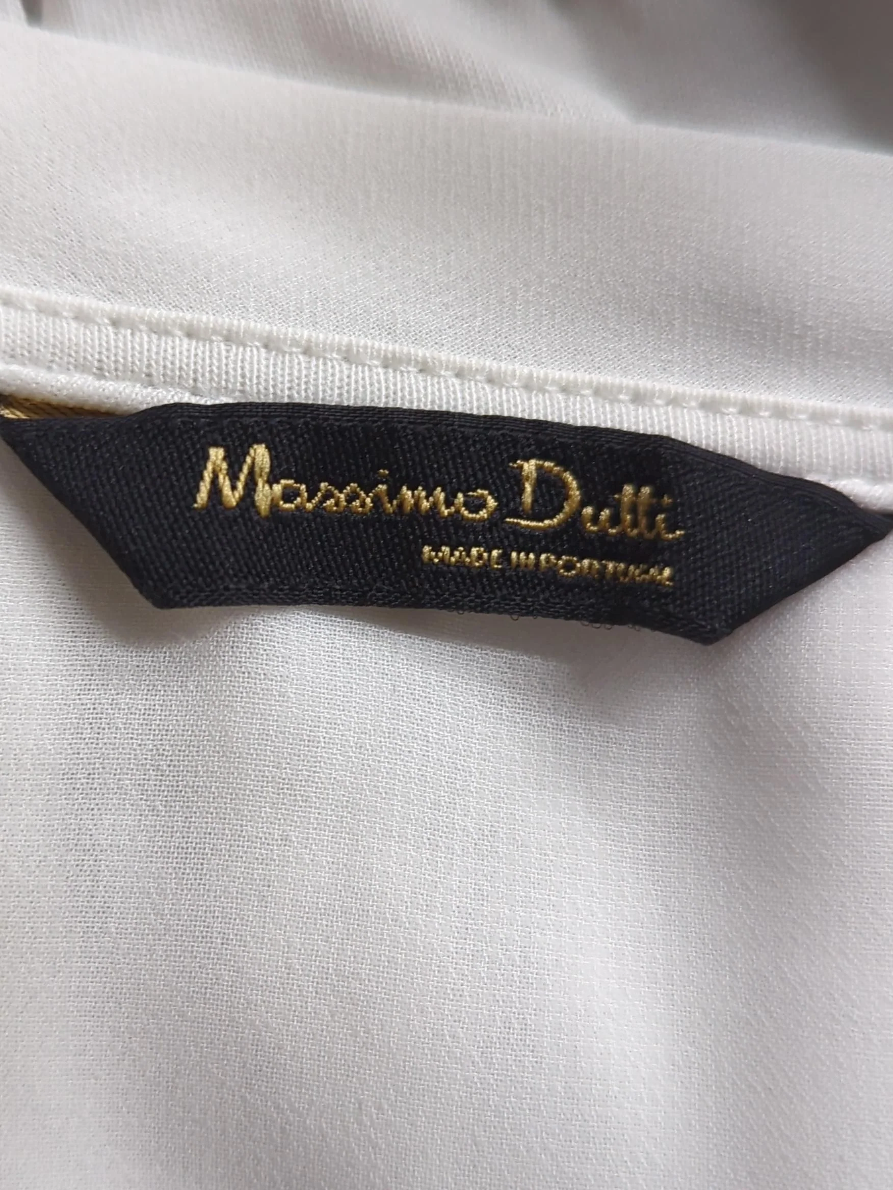 Massimo Dutti Women's Top M White 100% Other 3/4 Sleeve V-Neck Basic - Image 5