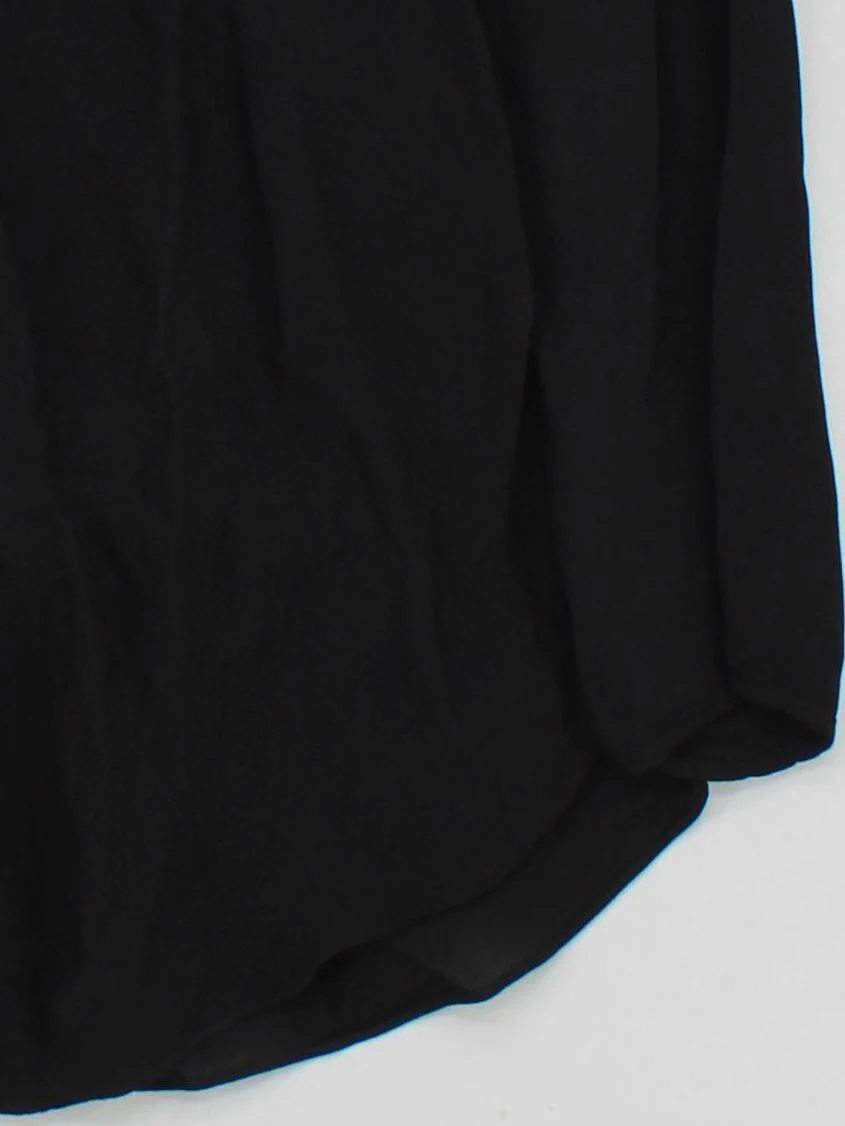 Massimo Dutti Women's Top S Black 100% Viscose Long Sleeve Round Neck Basic - Image 4