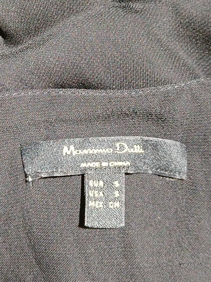 Massimo Dutti Women's Top S Black 100% Viscose Long Sleeve Round Neck Basic - Image 5