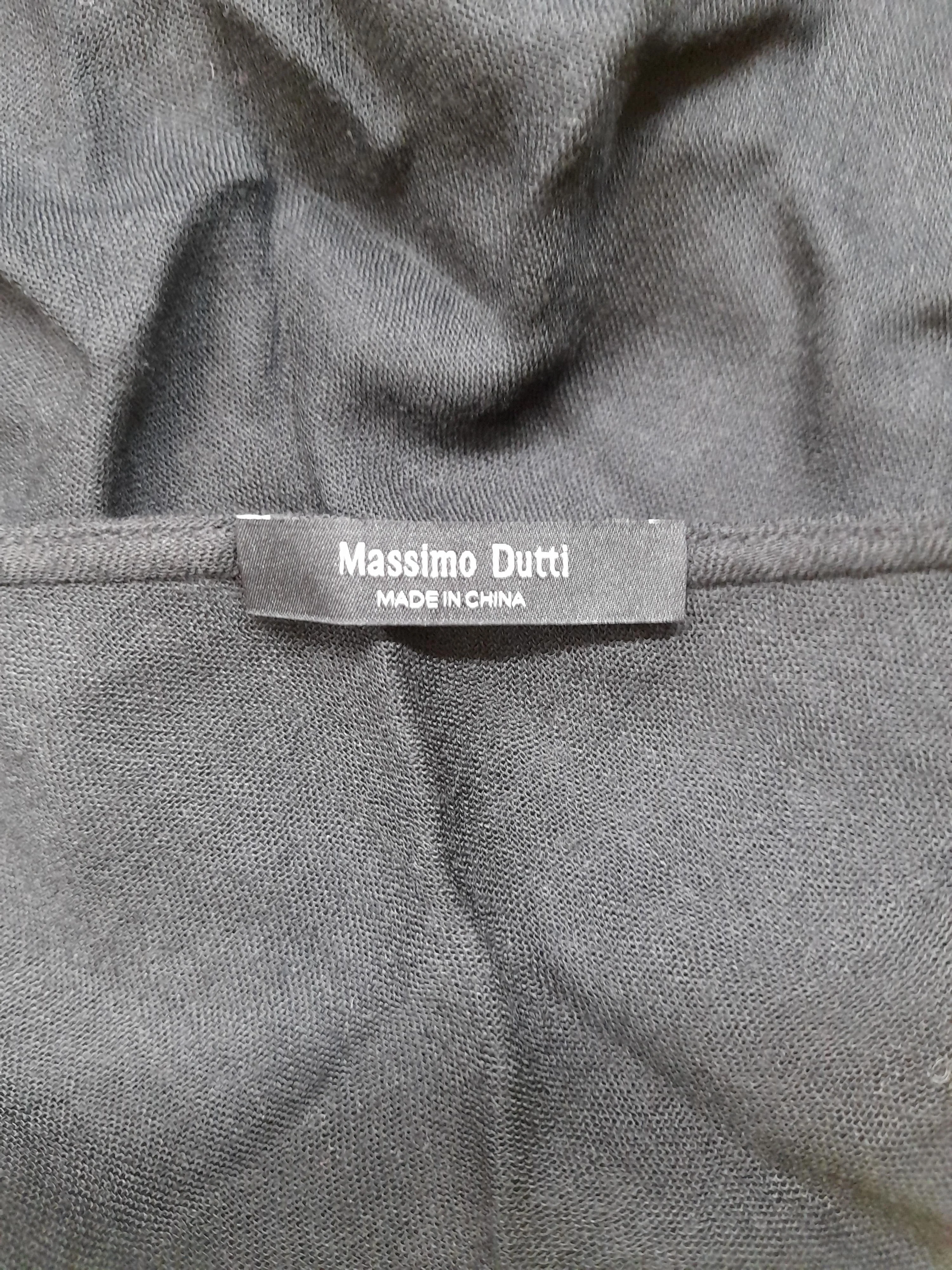 Massimo Dutti Women's Top S Black Viscose with Wool Sleeveless V-Neck Basic - Image 5