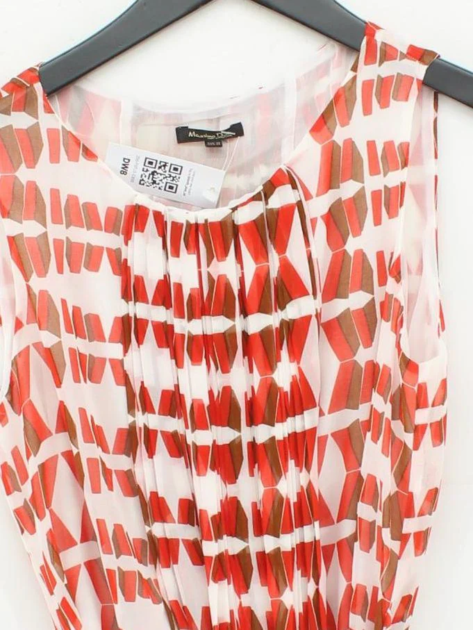 Massimo Dutti Women's Top UK 8 Multi 100% Polyester Basic - Image 3