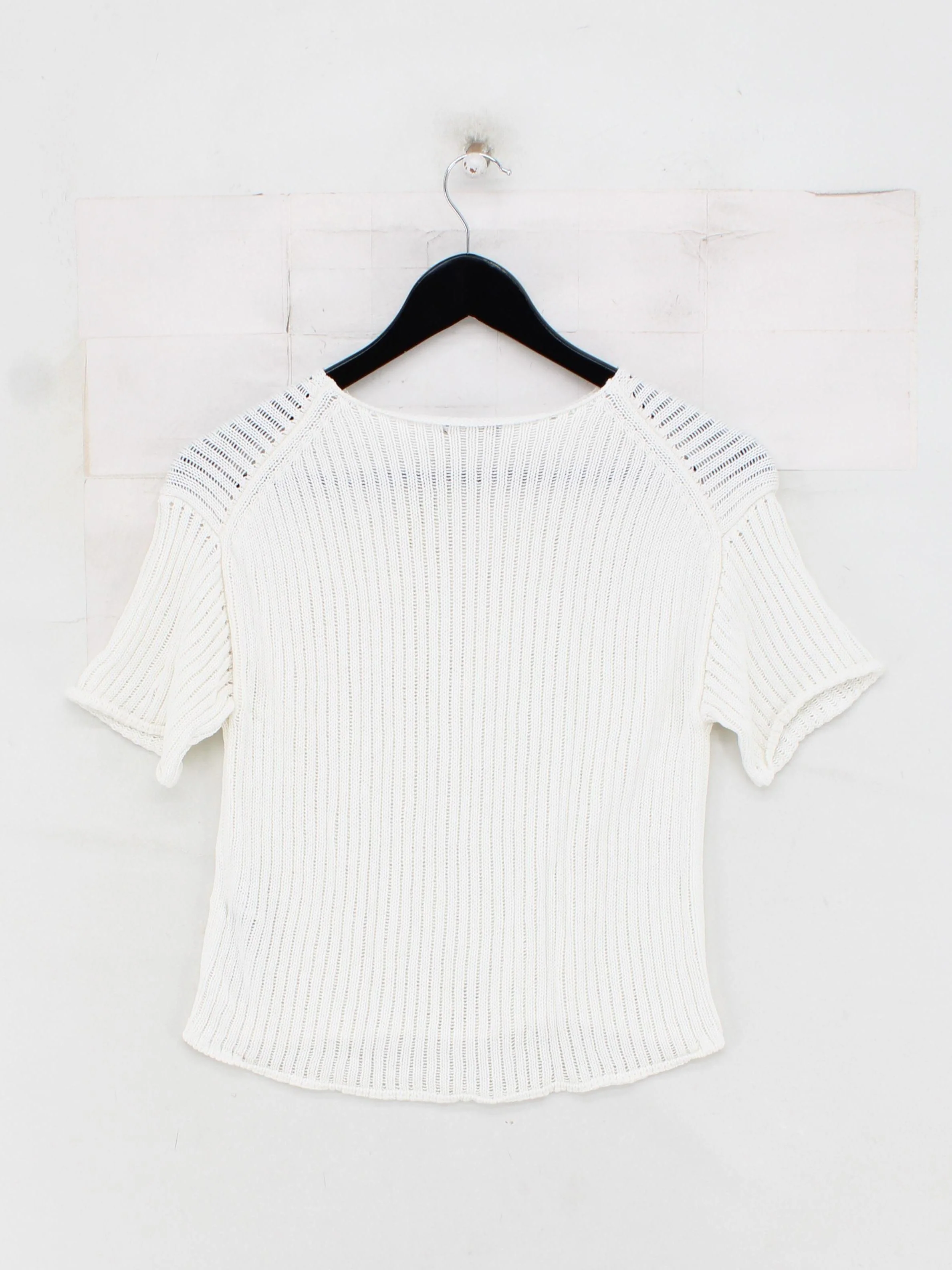 Massimo Dutti Women's Top XS White Viscose with Polyester Basic - Image 2