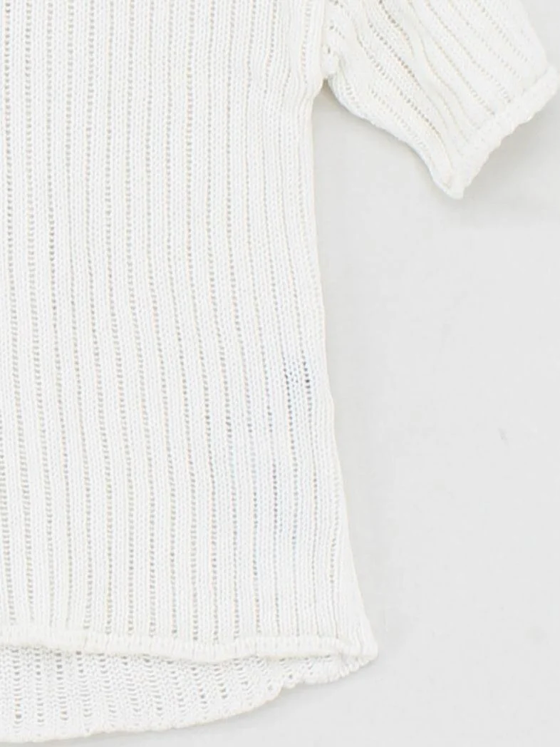 Massimo Dutti Women's Top XS White Viscose with Polyester Basic - Image 4
