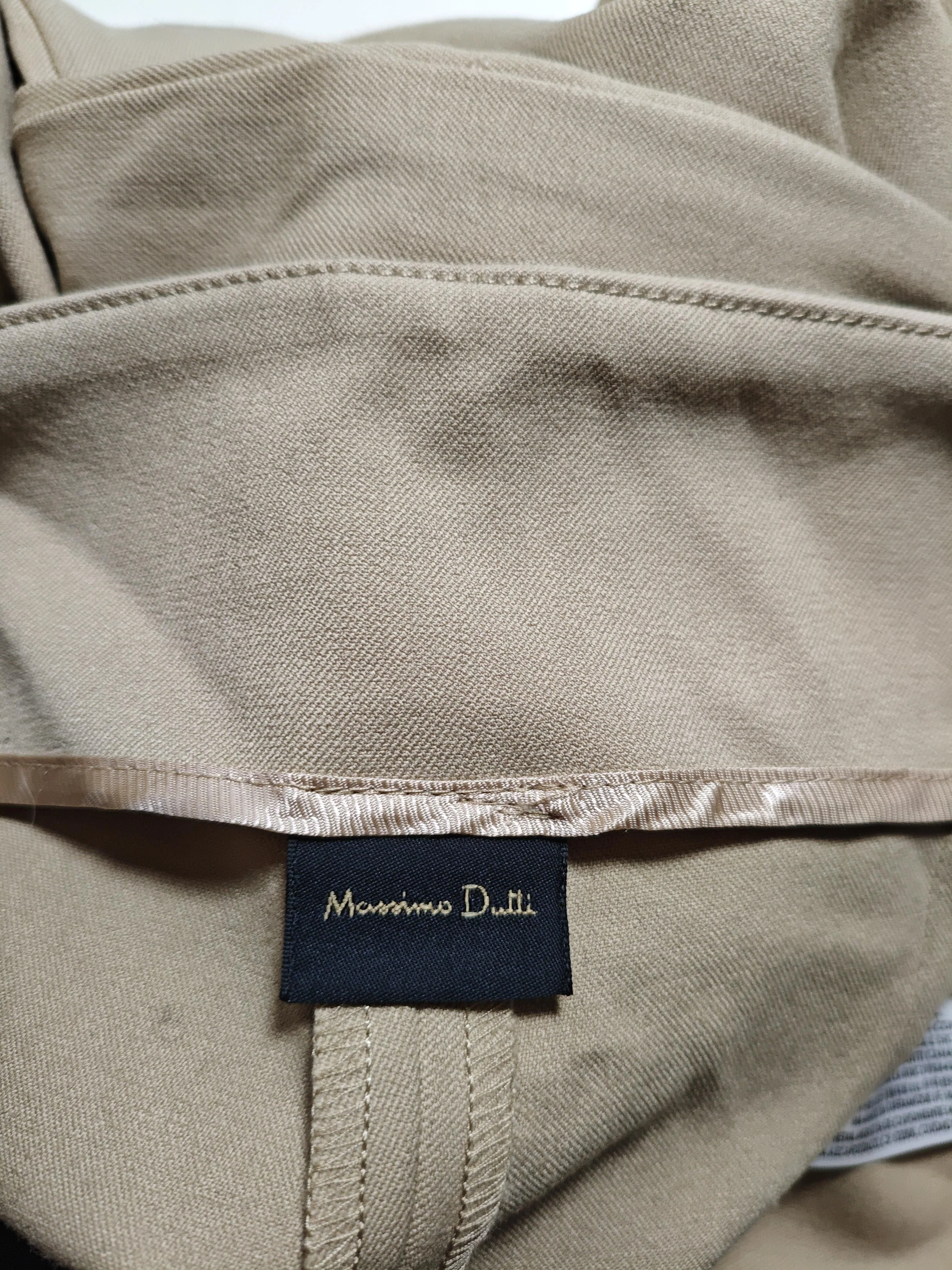 Massimo Dutti Women's Trousers M Tan Polyester with Viscose Tapered Cropped - Image 5