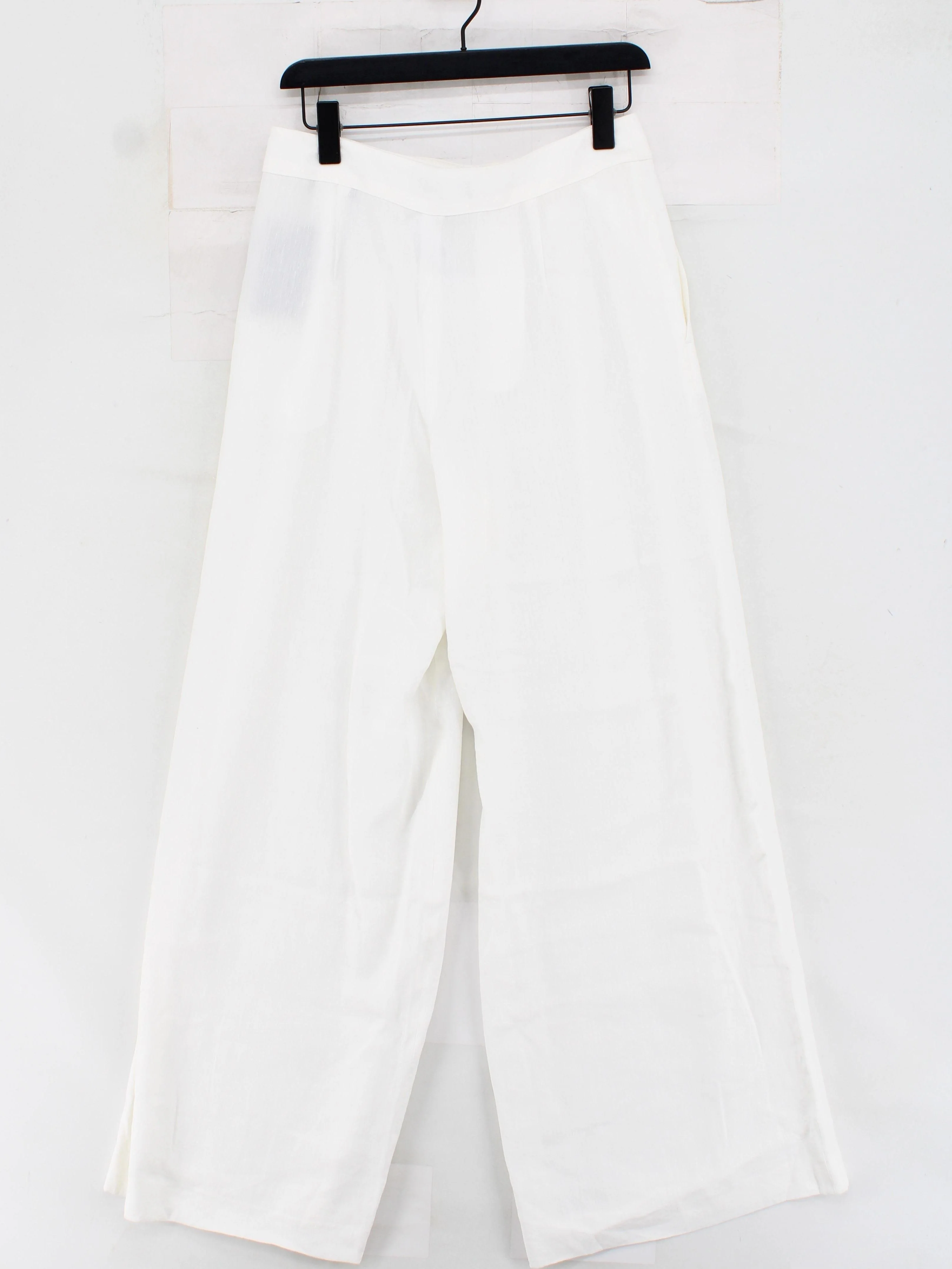 Massimo Dutti Women's Trousers M White Linen New with tags - Image 2