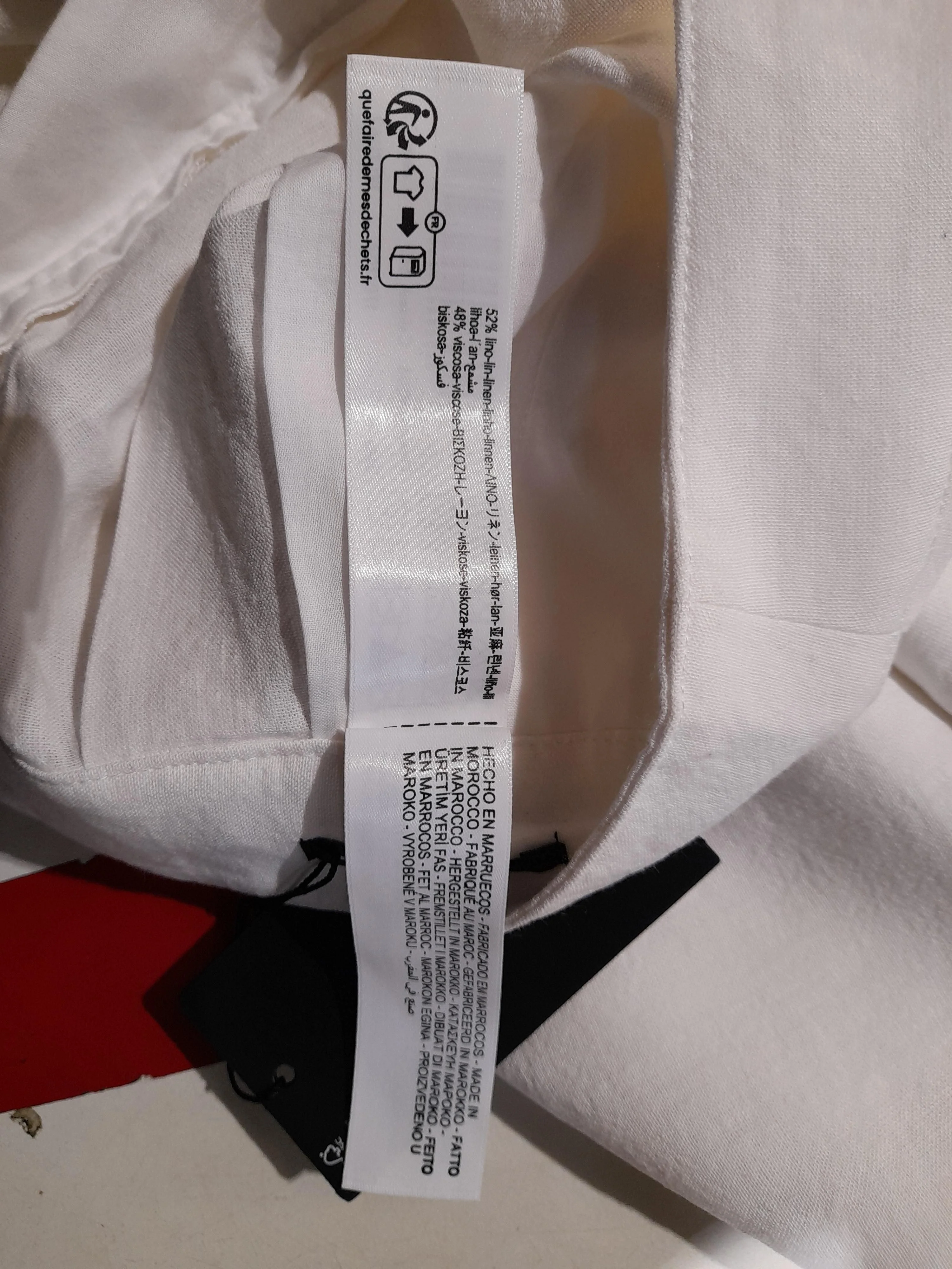 Massimo Dutti Women's Trousers M White Linen New with tags - Image 6