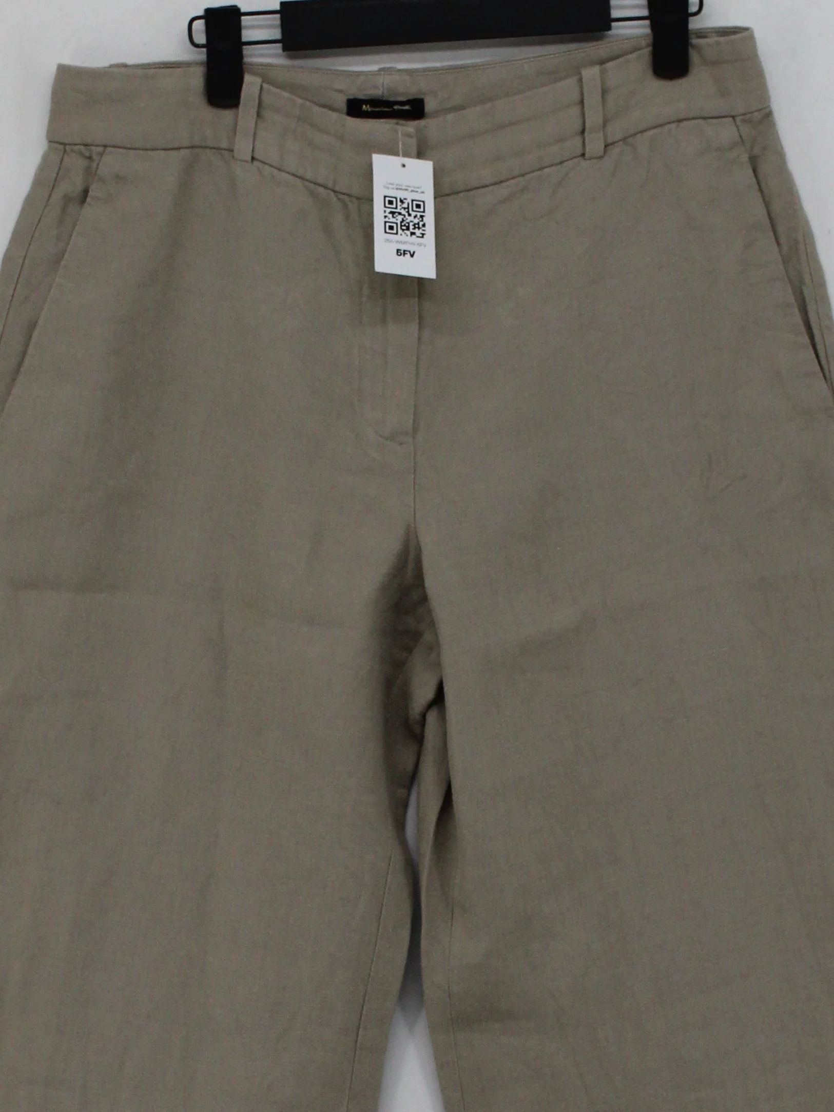 Massimo Dutti Women's Trousers S Tan 100% Other Wide-Leg Cropped - Image 3