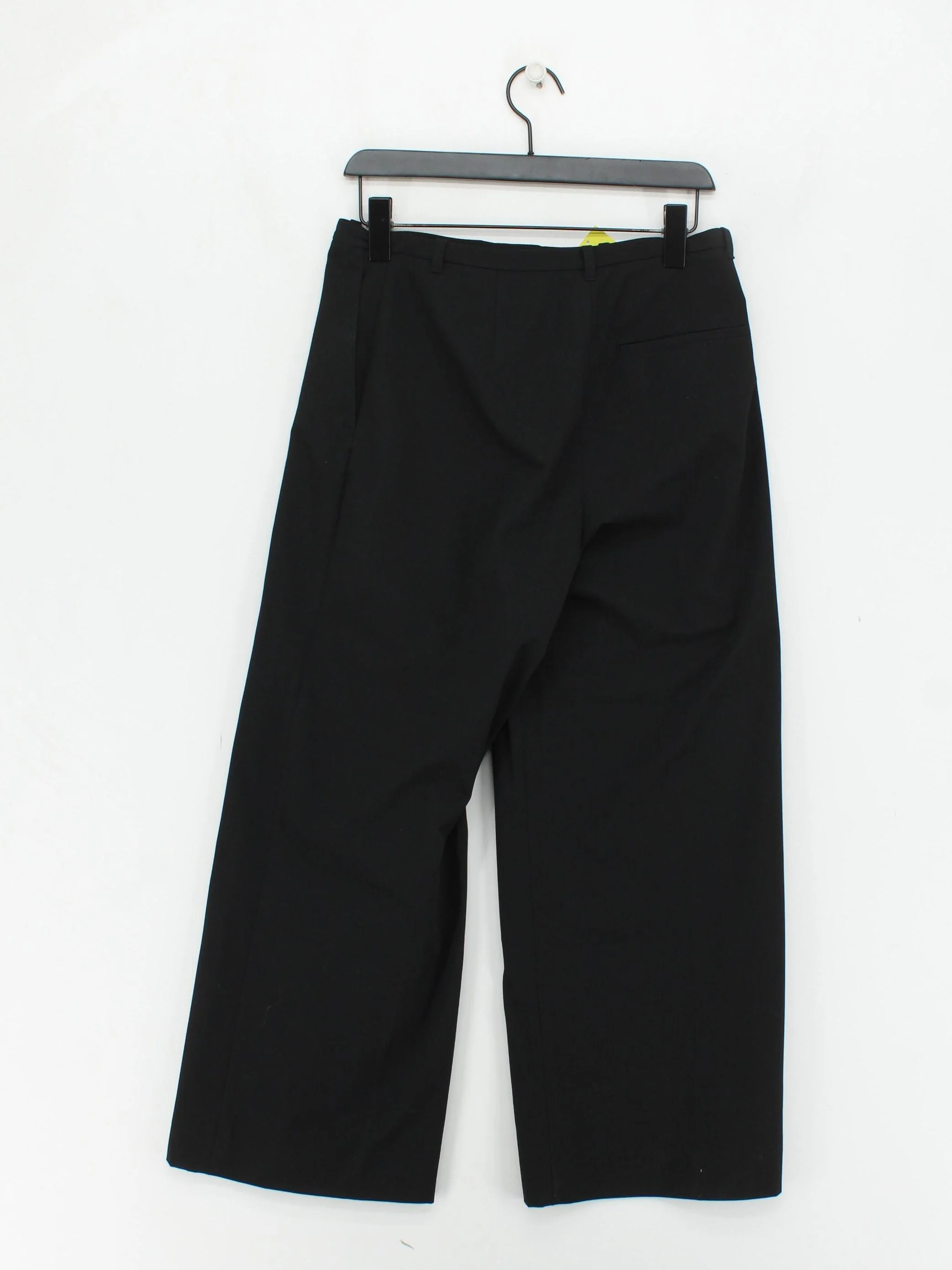 Massimo Dutti Women's Trousers UK 10 Black Polyester with Viscose Cropped - Image 2