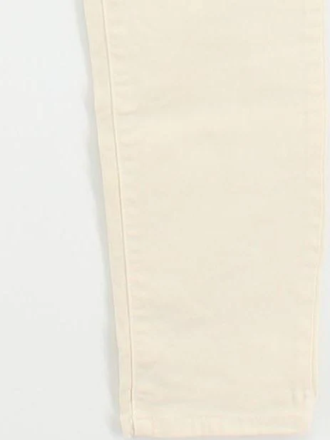 Massimo Dutti Women's Trousers UK 10 Cream Cotton with Elastane Skinny Chino - Image 4