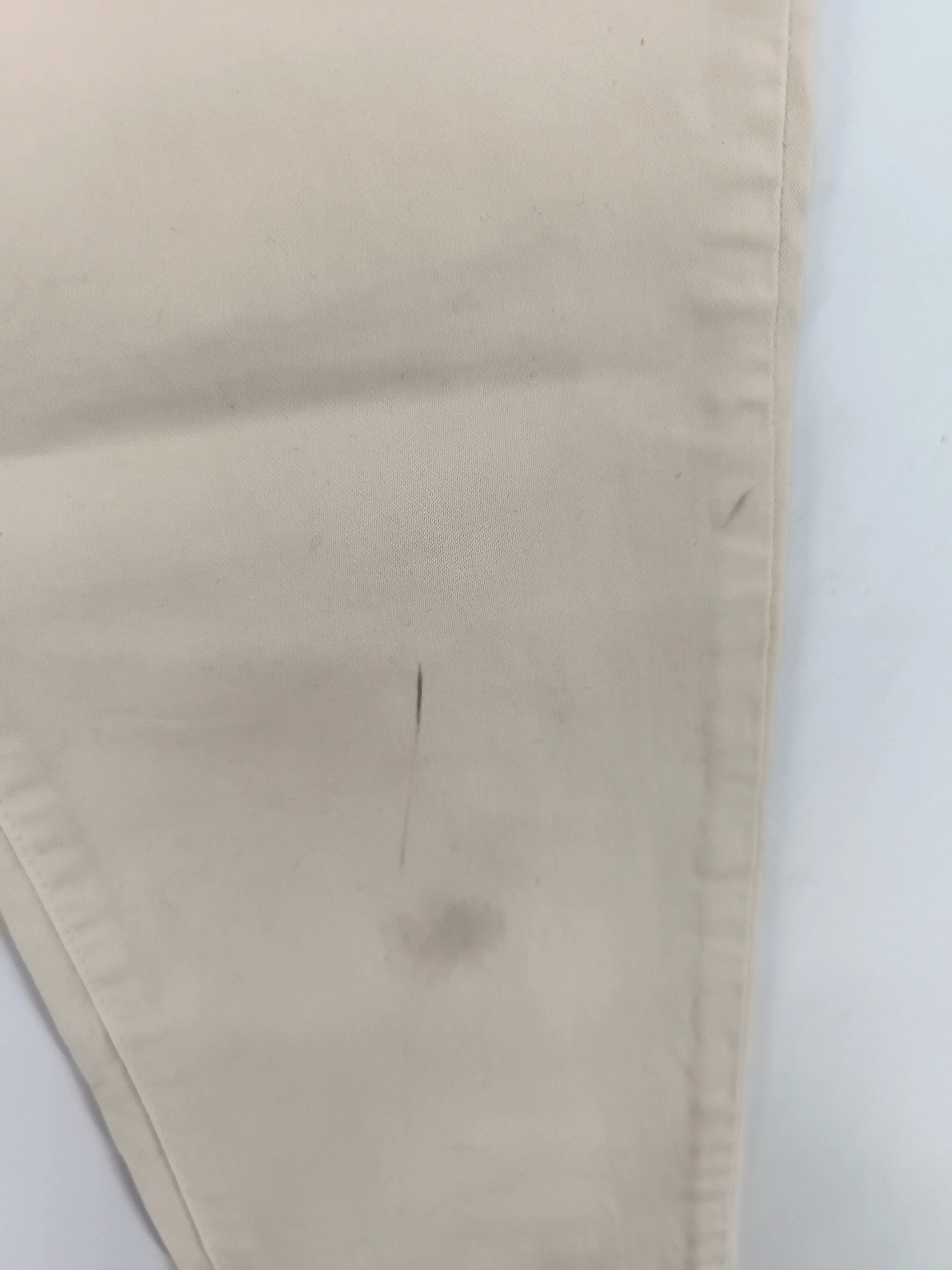 Massimo Dutti Women's Trousers UK 10 Cream Cotton with Elastane Skinny Chino - Image 5