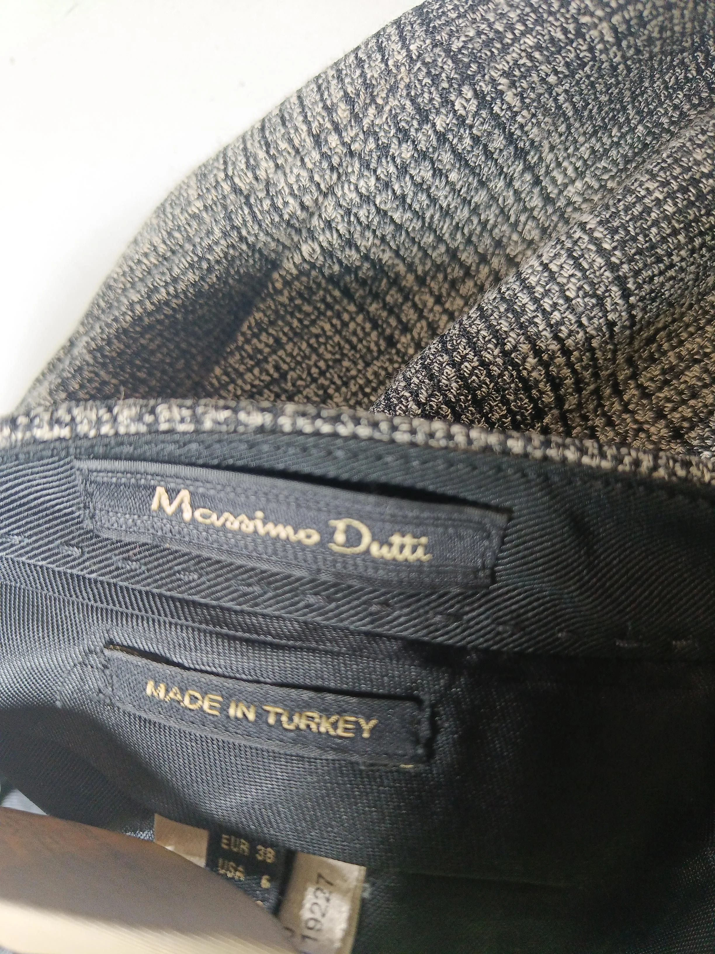 Massimo Dutti Women's Trousers UK 10 Grey Checkered 100% Other Straight Chino - Image 5