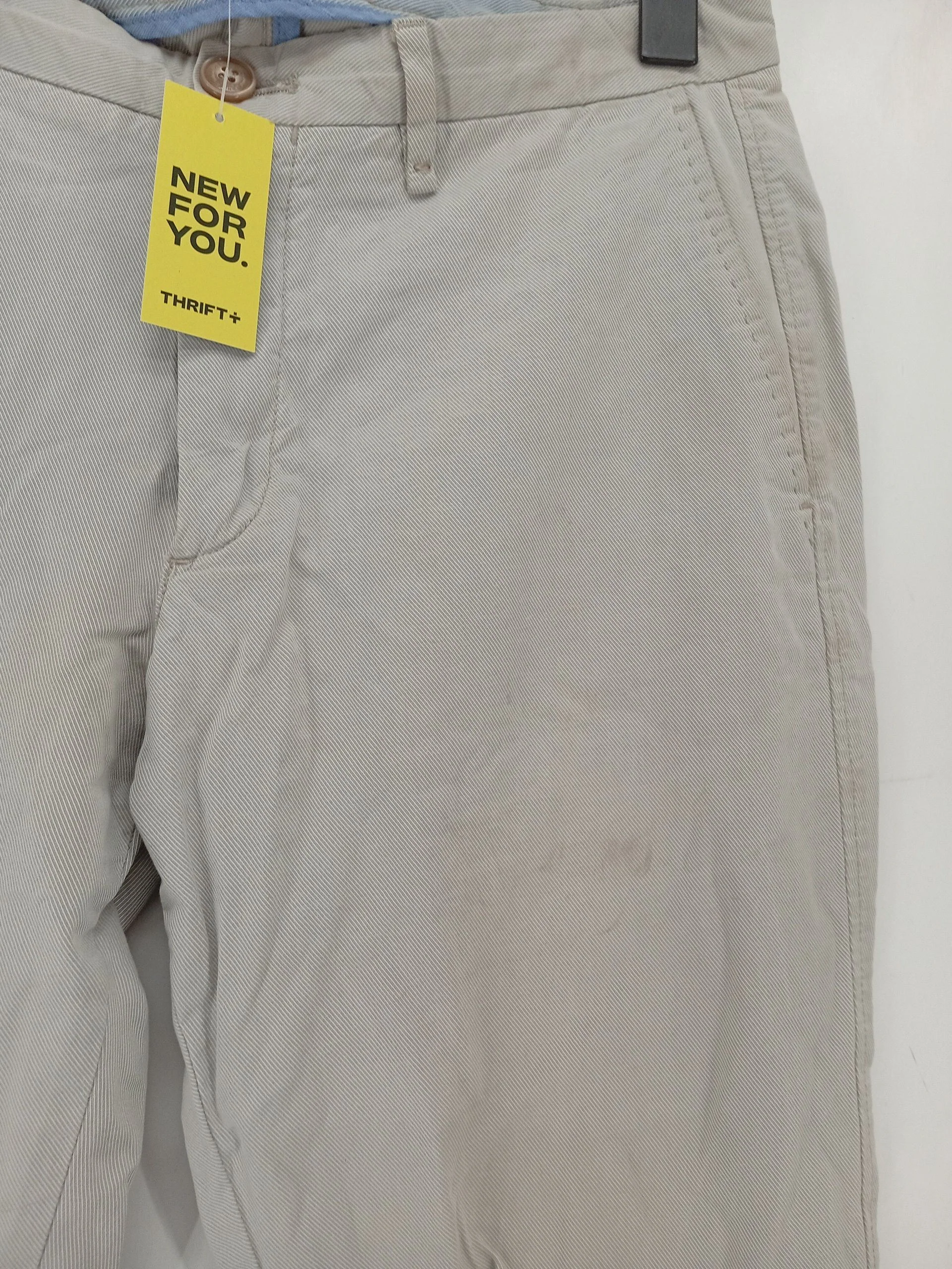 Massimo Dutti Women's Trousers UK 10 Tan 100% Cotton Tapered Chino - Image 5