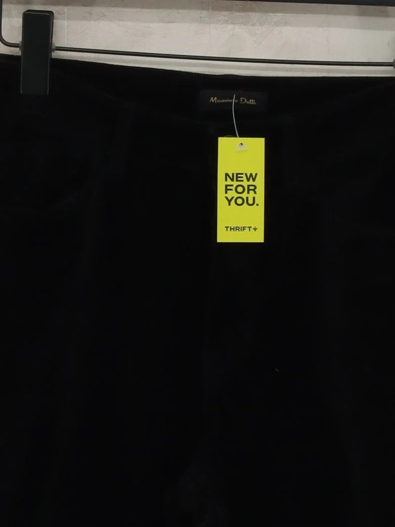 Massimo Dutti Women's Trousers UK 12 Black 100% Other Straight Chino - Image 3