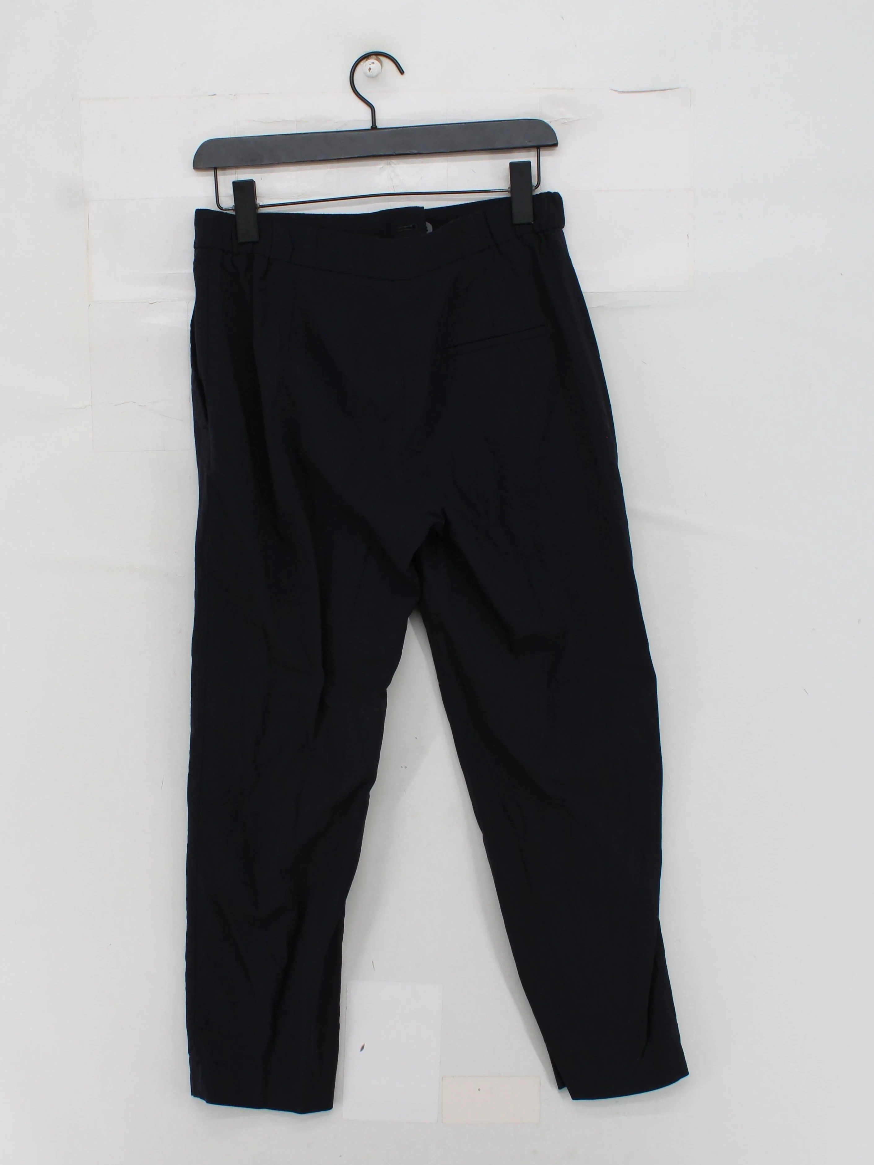 Massimo Dutti Women's Trousers UK 12 Black 100% Other Tapered Cropped - Image 2
