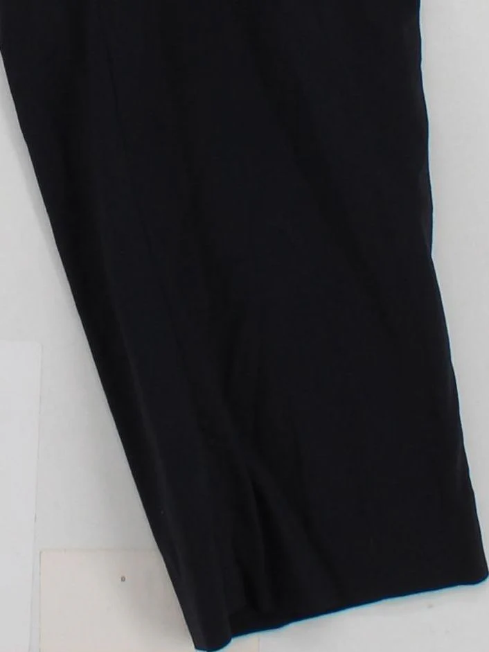 Massimo Dutti Women's Trousers UK 12 Black 100% Other Tapered Cropped - Image 4