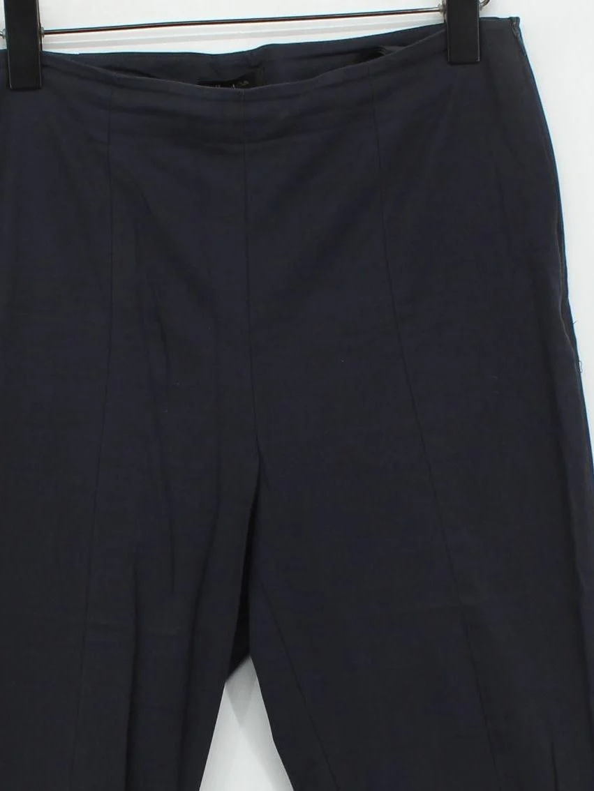 Massimo Dutti Women's Trousers UK 12 Blue 100% Cotton Straight Chino - Image 3