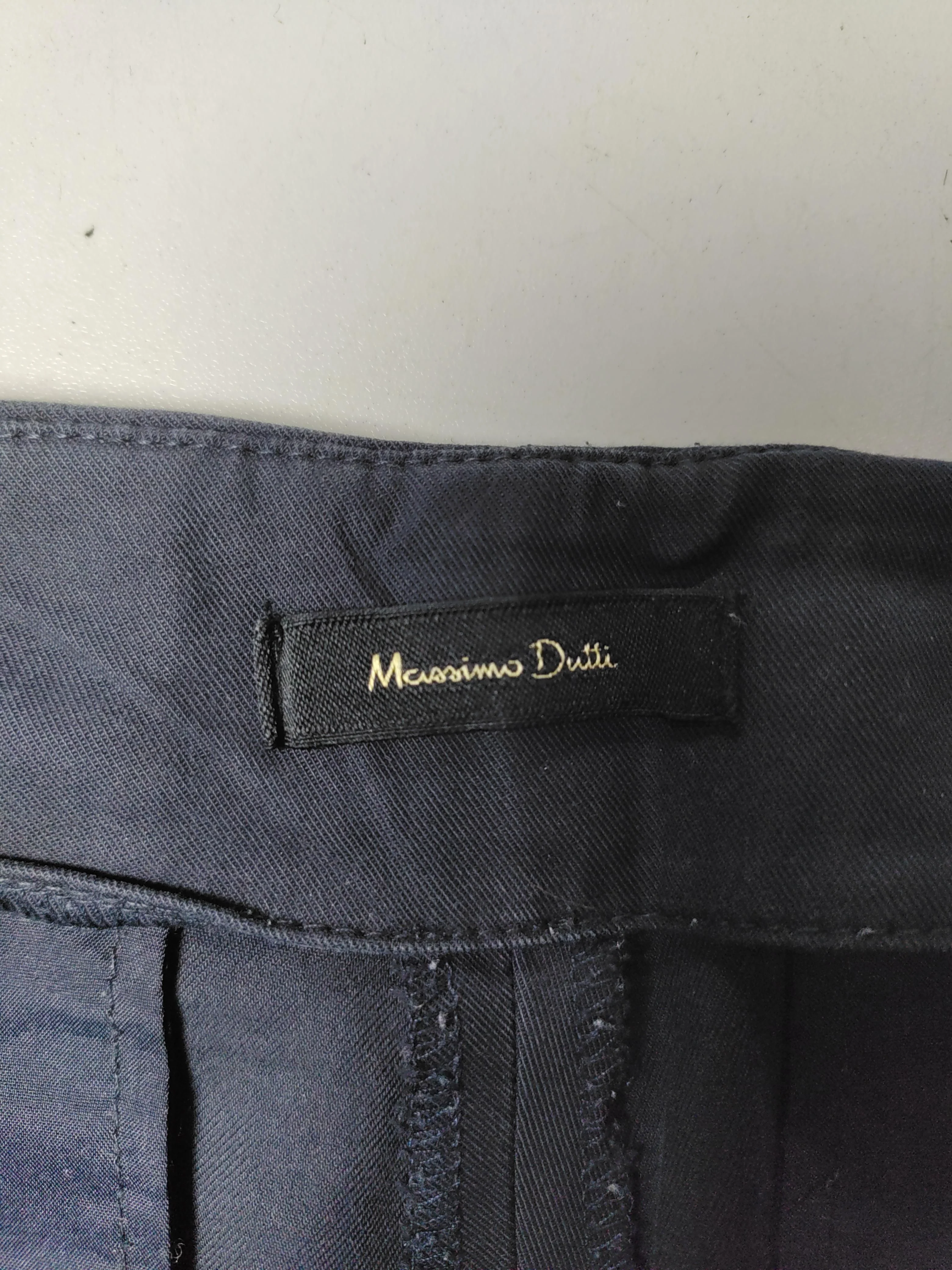Massimo Dutti Women's Trousers UK 12 Blue 100% Cotton Straight Chino - Image 5