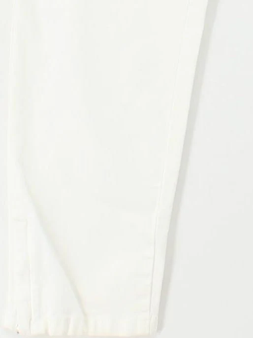 Massimo Dutti Women's Trousers UK 12 White 100% Cotton Skinny Chino - Image 4