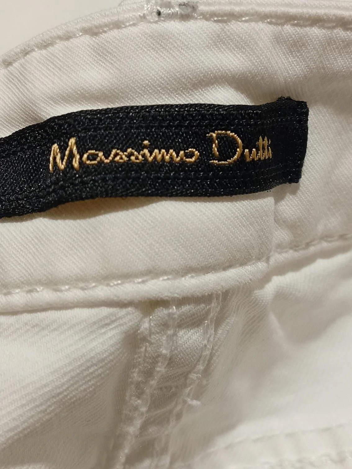 Massimo Dutti Women's Trousers UK 12 White 100% Cotton Skinny Chino - Image 5