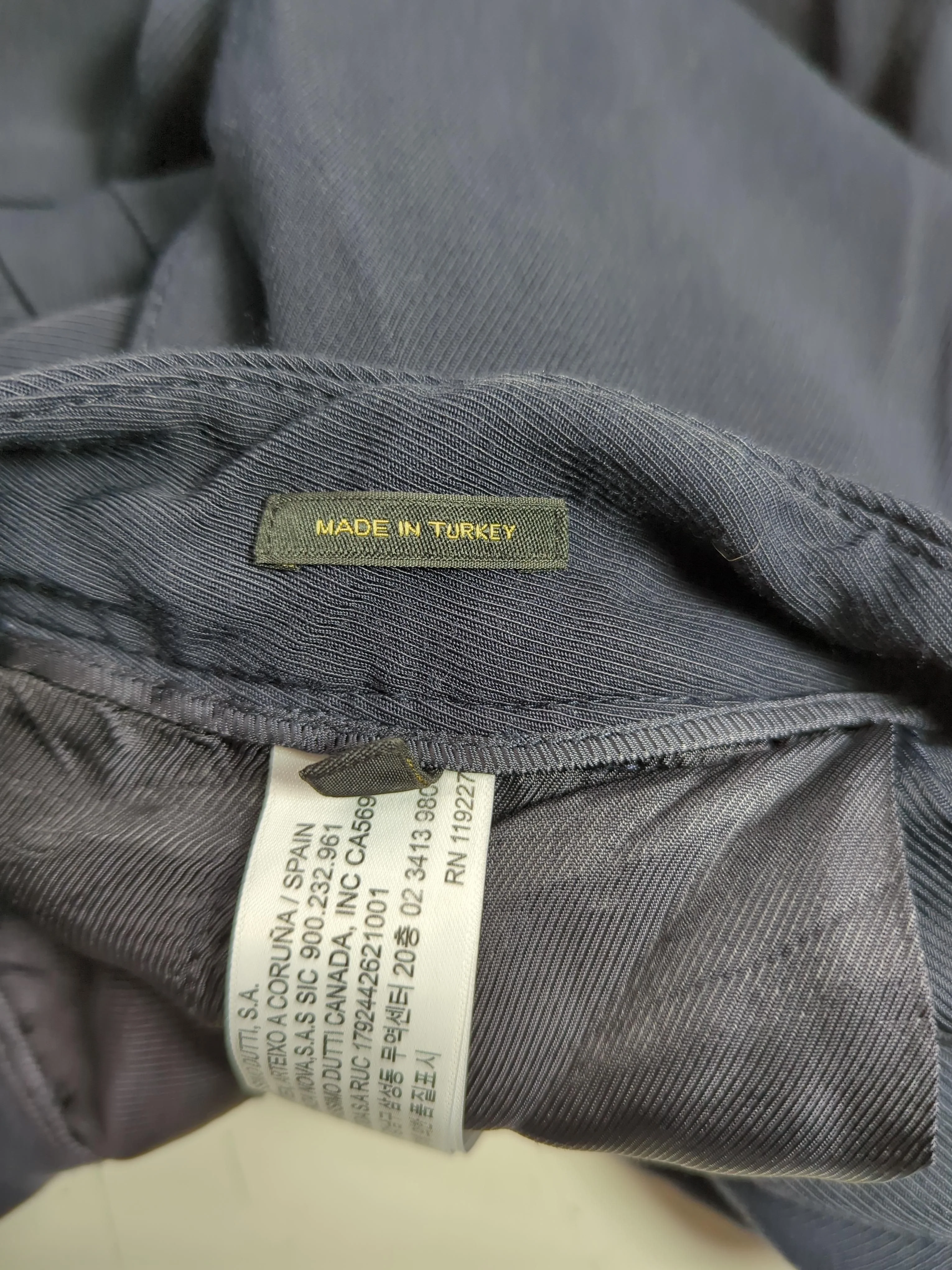 Massimo Dutti Women's Trousers UK 14 Blue Acetate with Viscose Tapered Cropped - Image 5