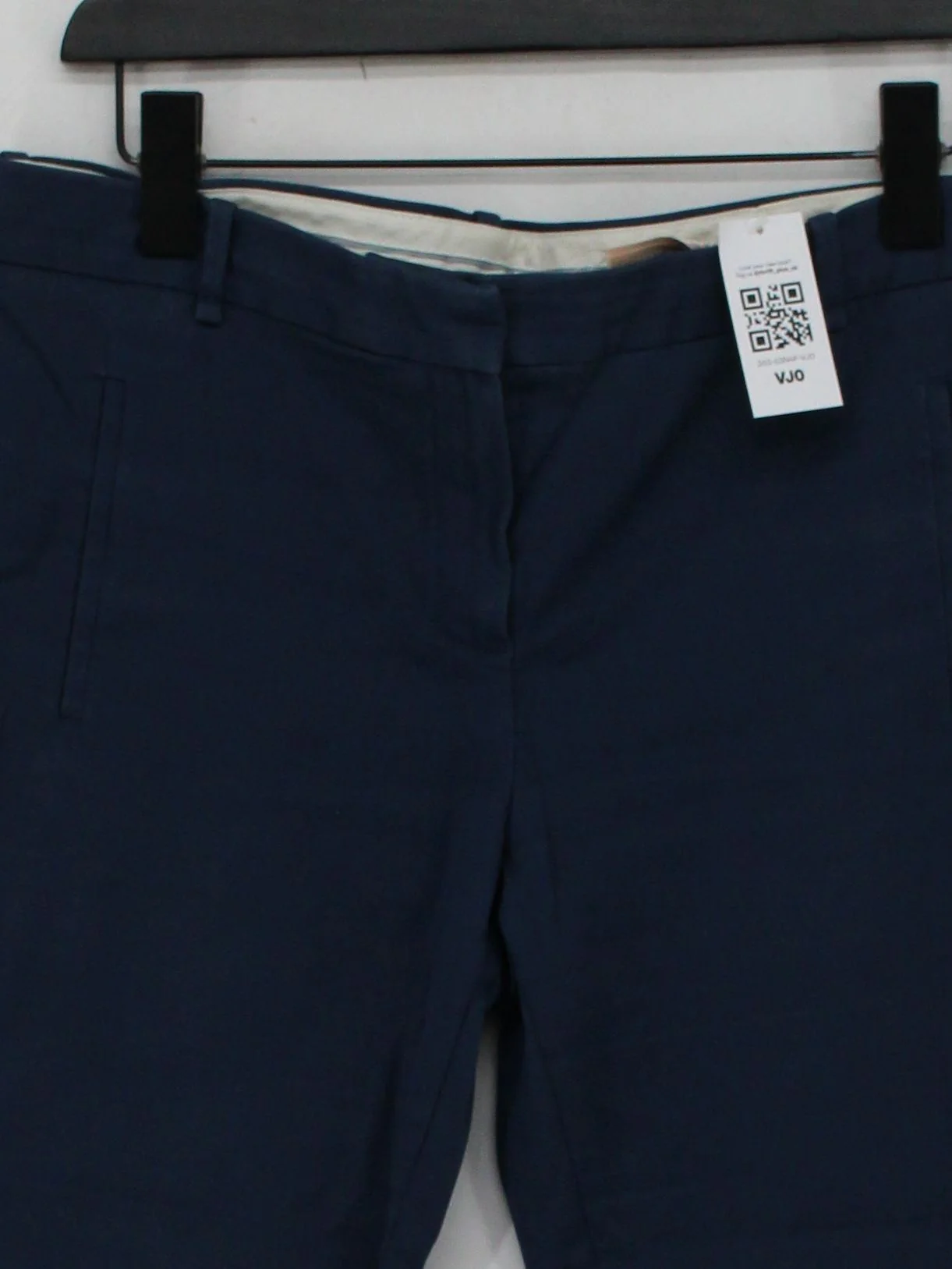 Massimo Dutti Women's Trousers UK 14 Blue Cotton with Polyamide, Elastane Chino - Image 3