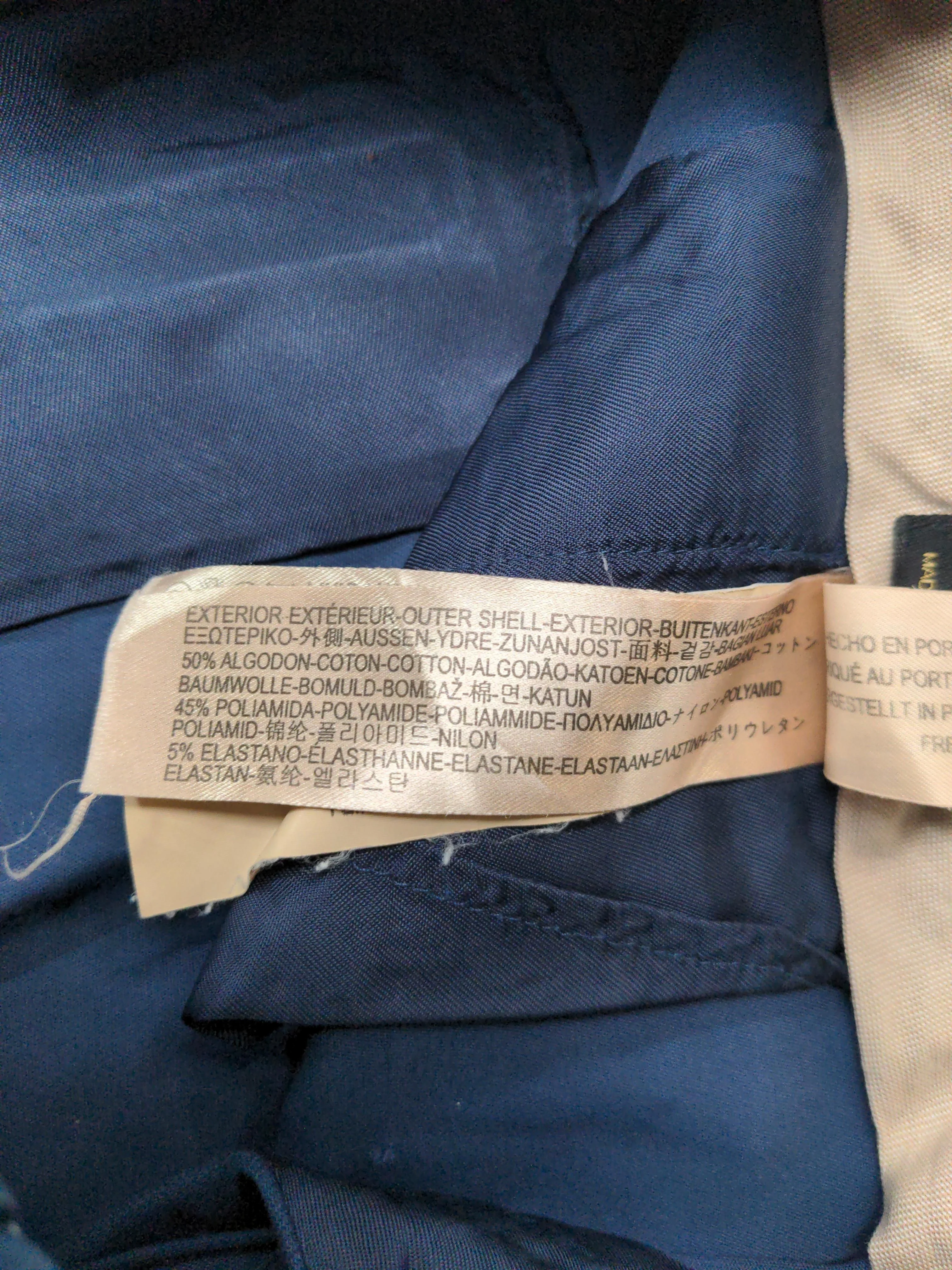 Massimo Dutti Women's Trousers UK 14 Blue Cotton with Polyamide, Elastane Chino - Image 6