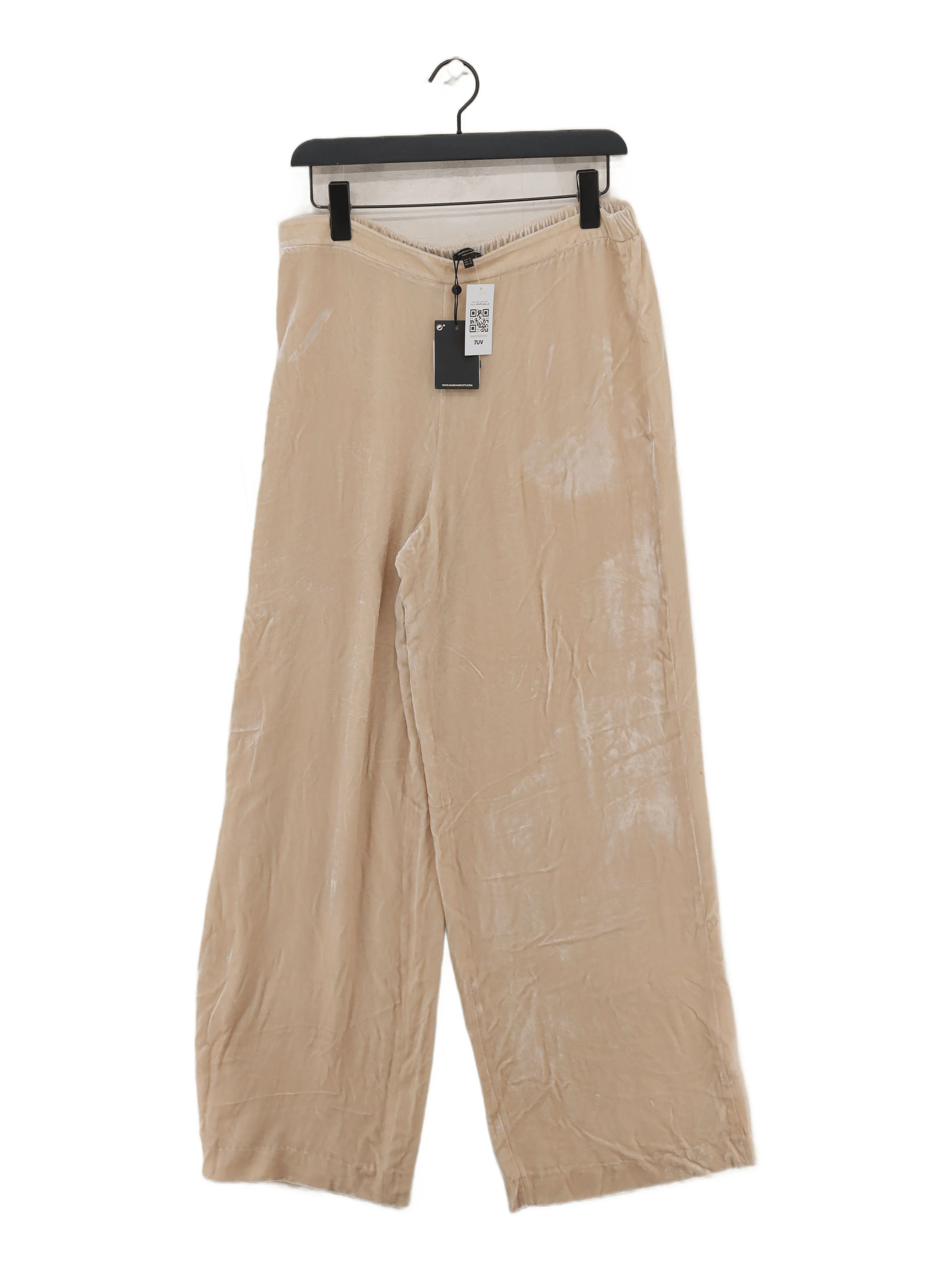 Massimo Dutti Women's Trousers UK 14 Cream Viscose New with tags