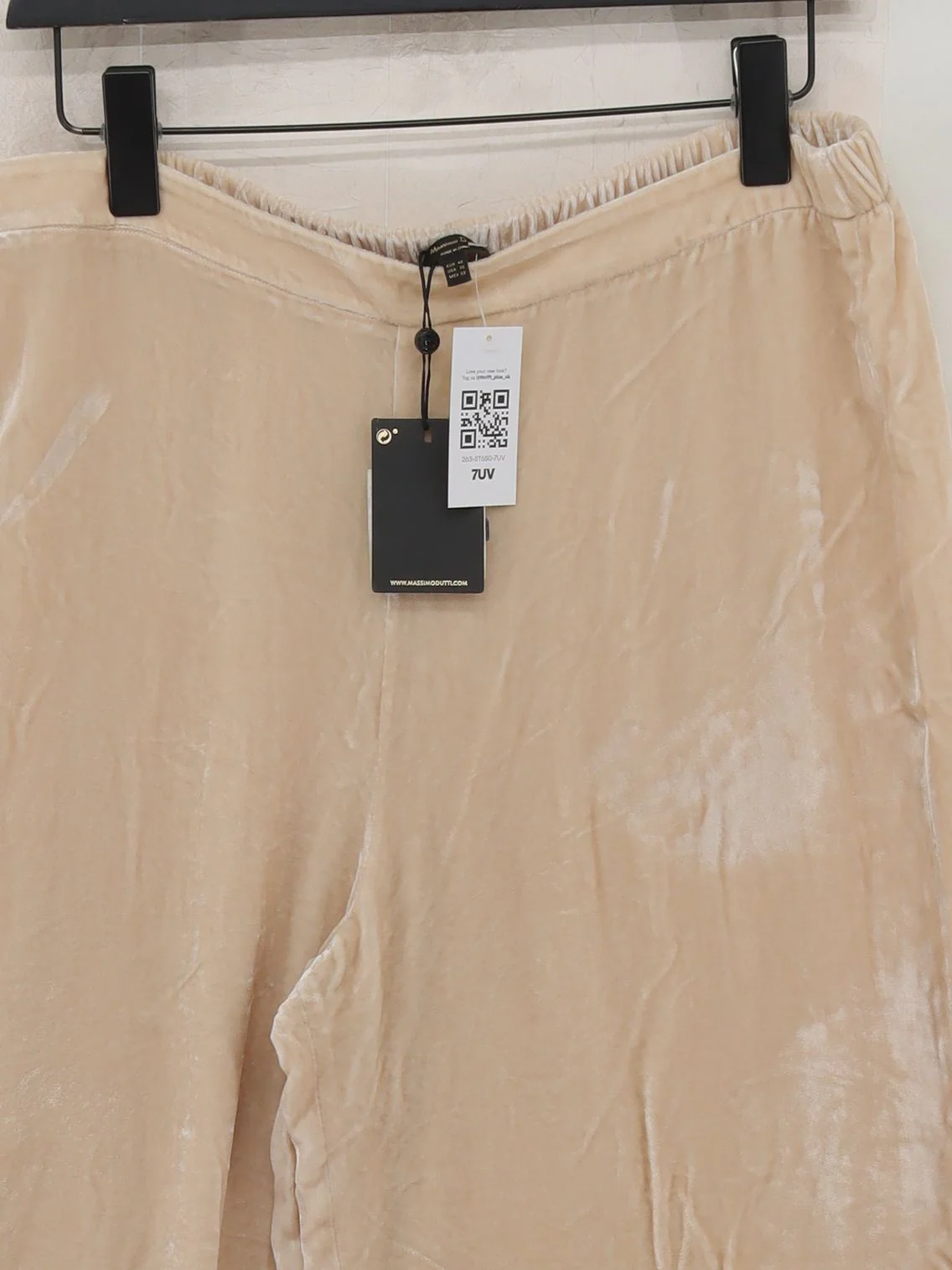 Massimo Dutti Women's Trousers UK 14 Cream Viscose New with tags - Image 3