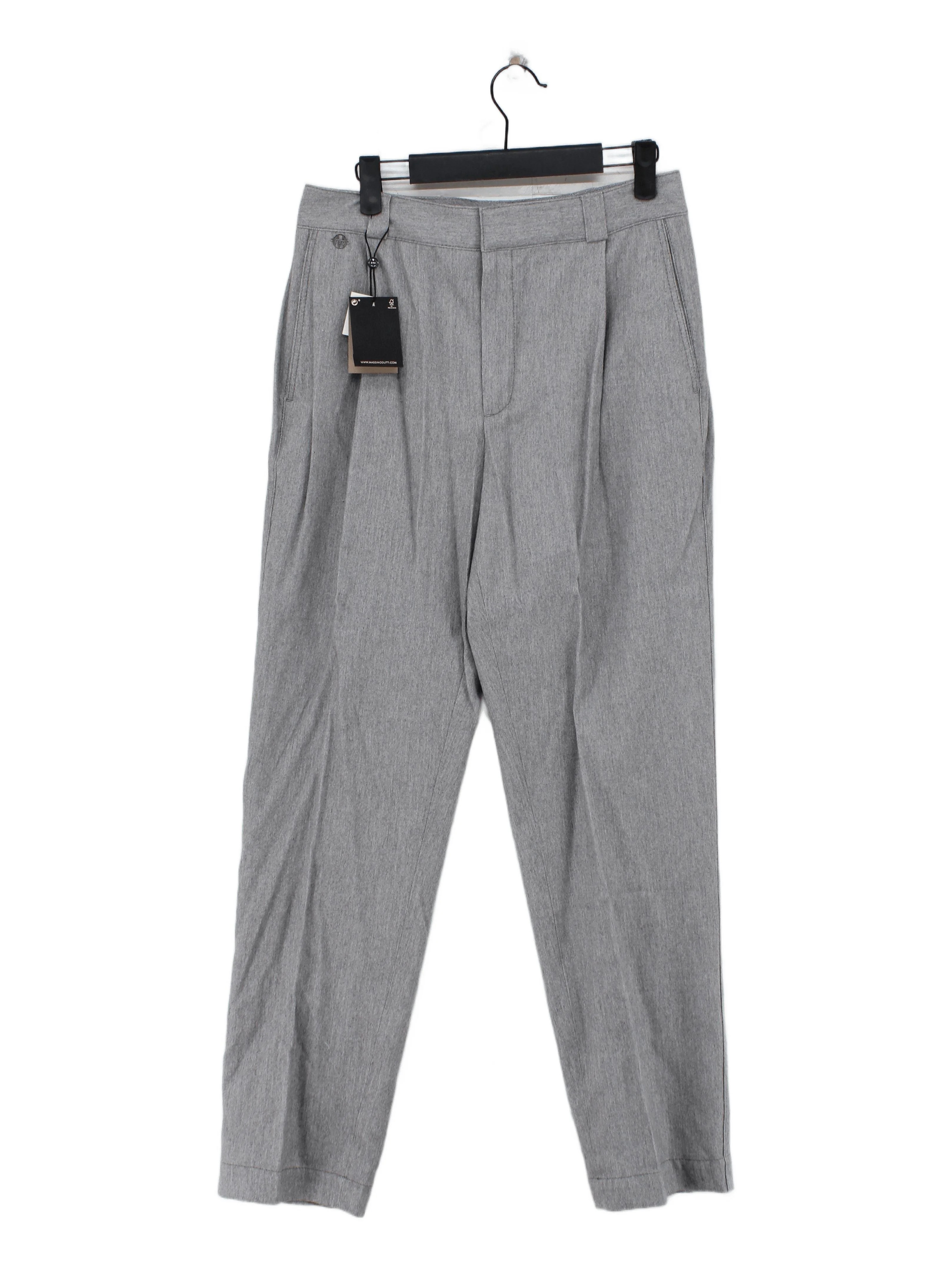 Massimo Dutti Women's Trousers UK 14 Grey Polyester New with tags