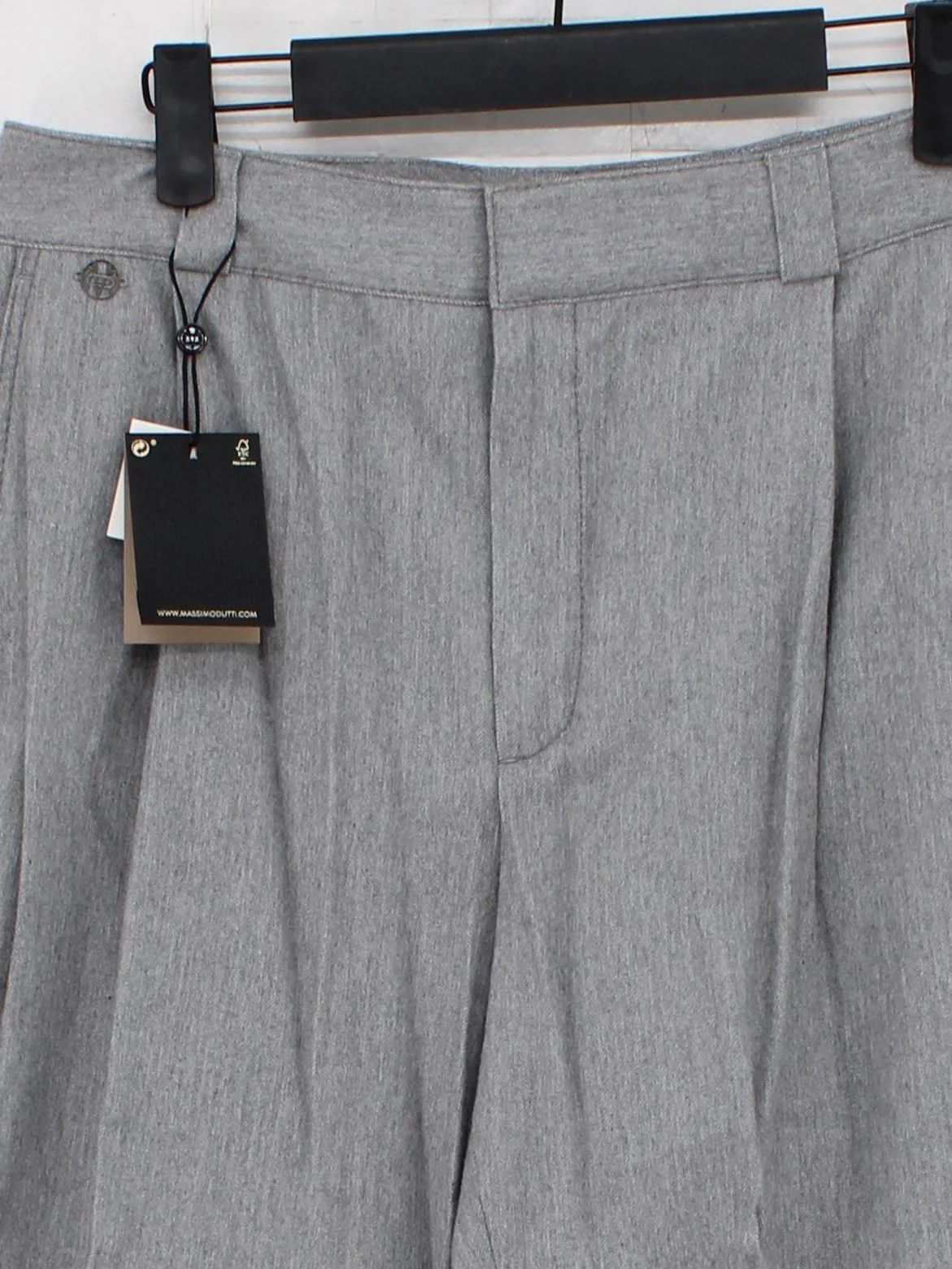 Massimo Dutti Women's Trousers UK 14 Grey Polyester New with tags - Image 3