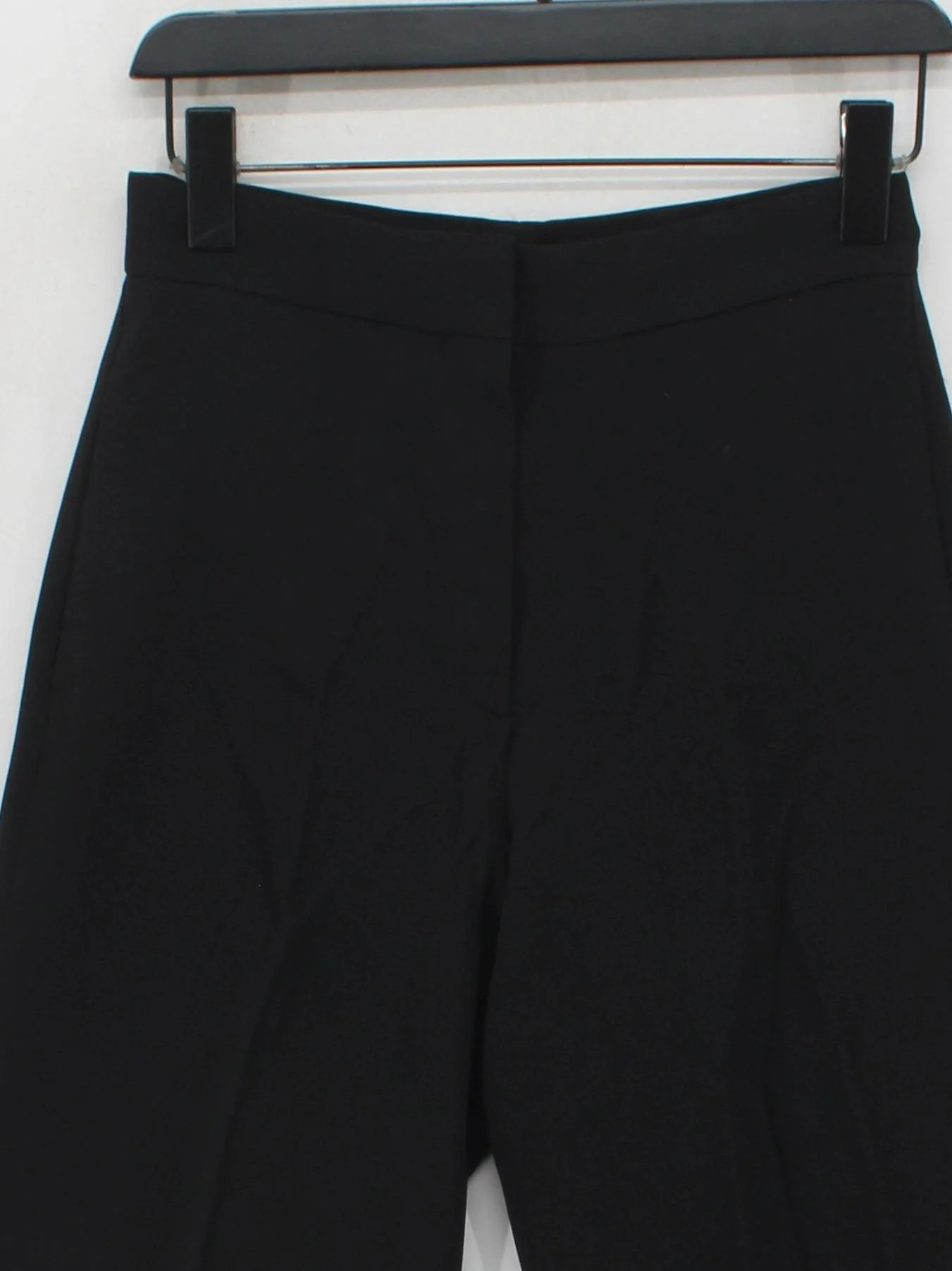 Massimo Dutti Women's Trousers UK 6 Black 100% Other Wide-Leg Chino - Image 3