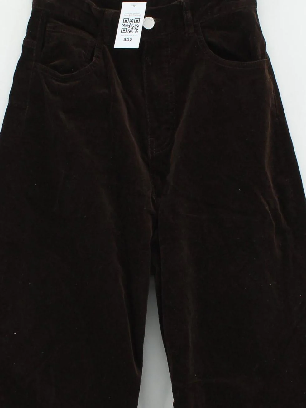 Massimo Dutti Women's Trousers UK 6 Brown 100% Cotton Wide-Leg Chino - Image 3