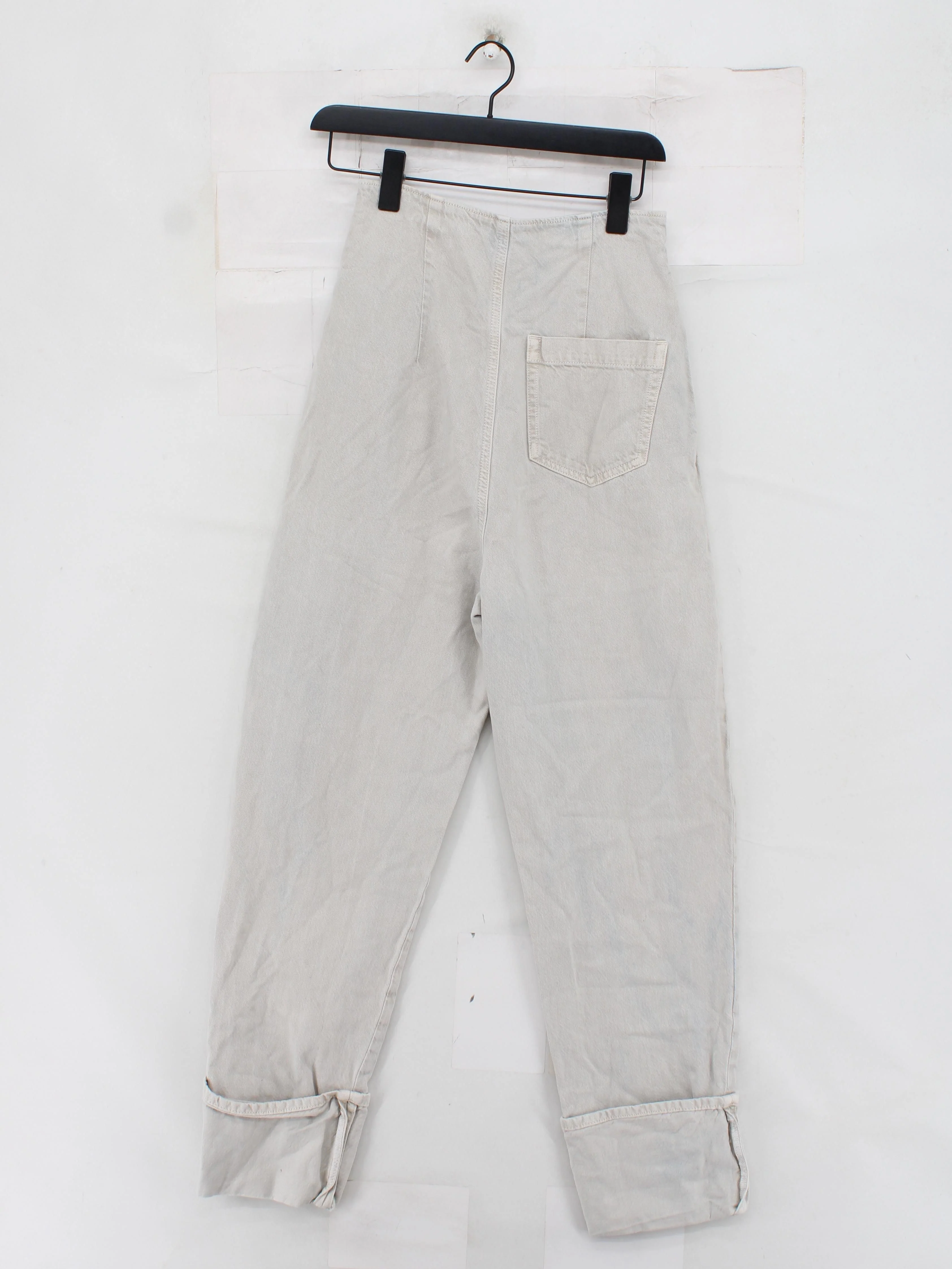 Massimo Dutti Women's Trousers UK 6 Cream 100% Other Wide-Leg Chino - Image 2