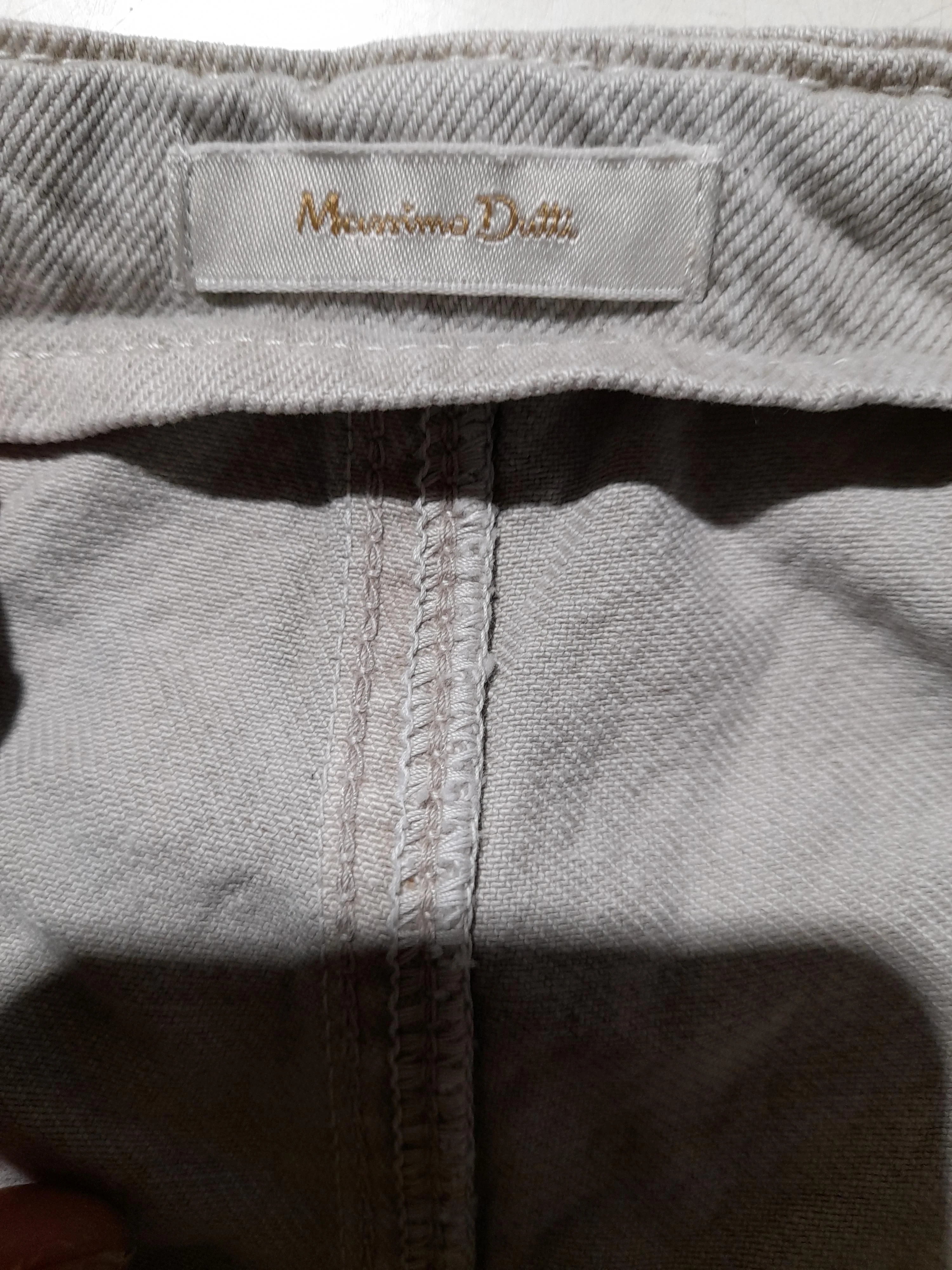 Massimo Dutti Women's Trousers UK 6 Cream 100% Other Wide-Leg Chino - Image 6