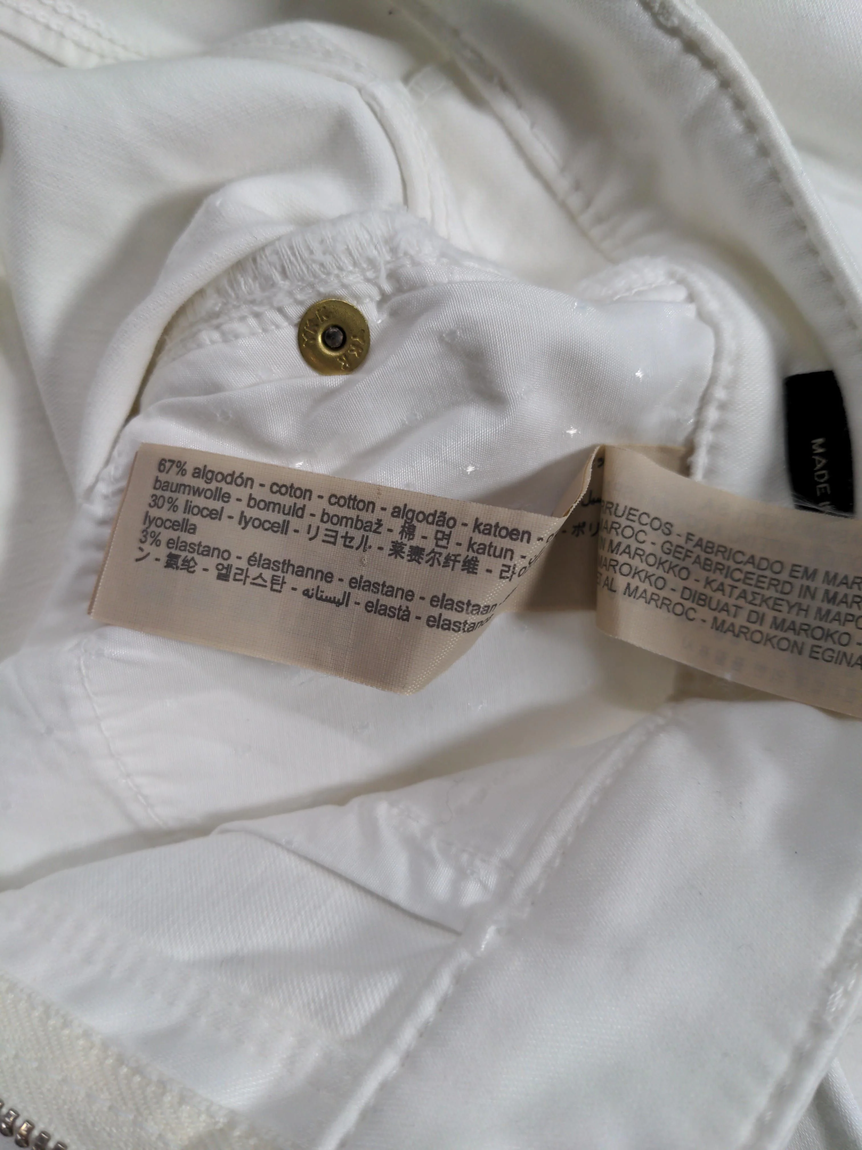 Massimo Dutti Women's Trousers UK 6 White Cotton - Image 6
