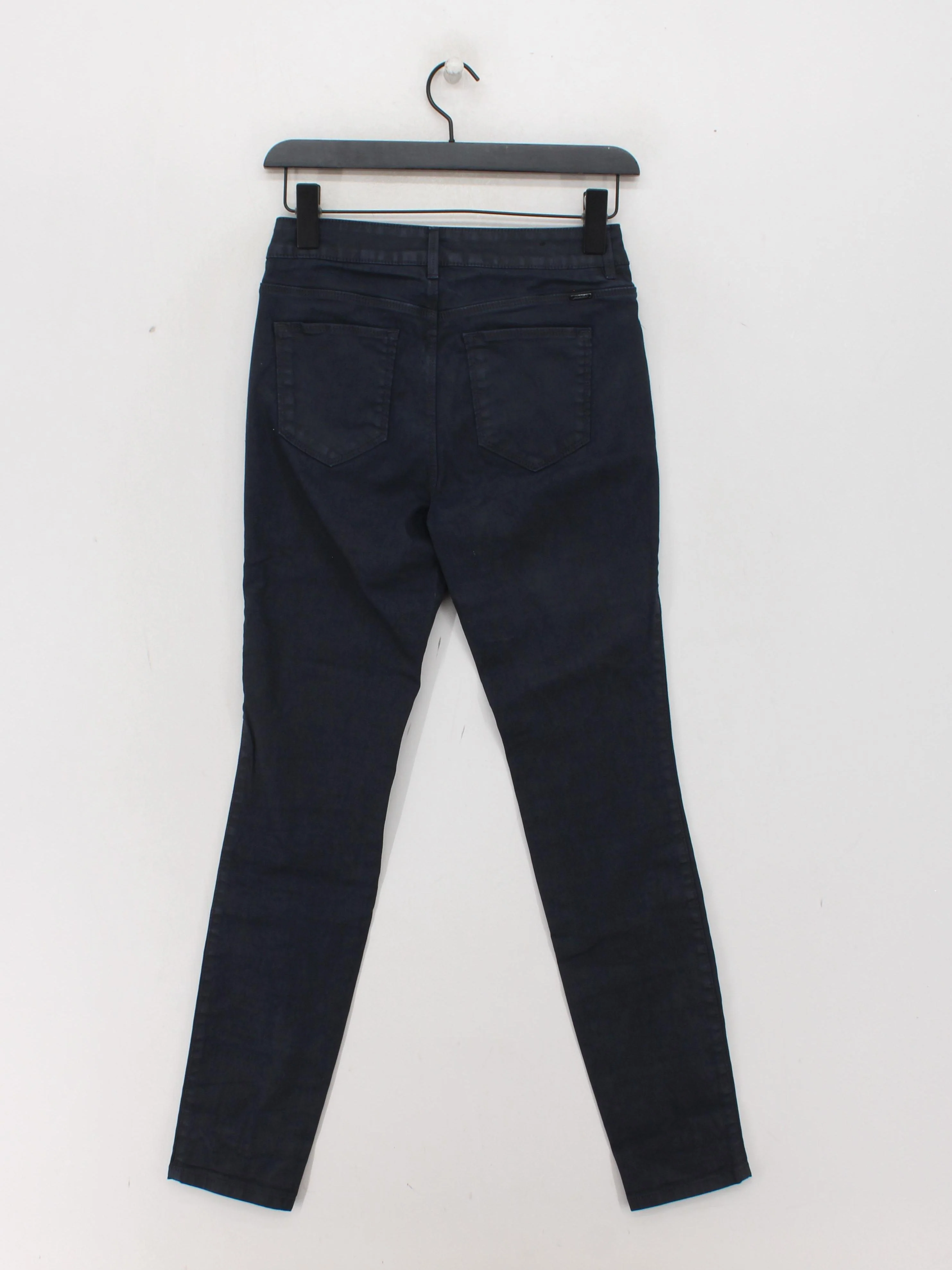 Massimo Dutti Women's Trousers UK 8 Blue Cotton with Elastane Skinny Chino - Image 2