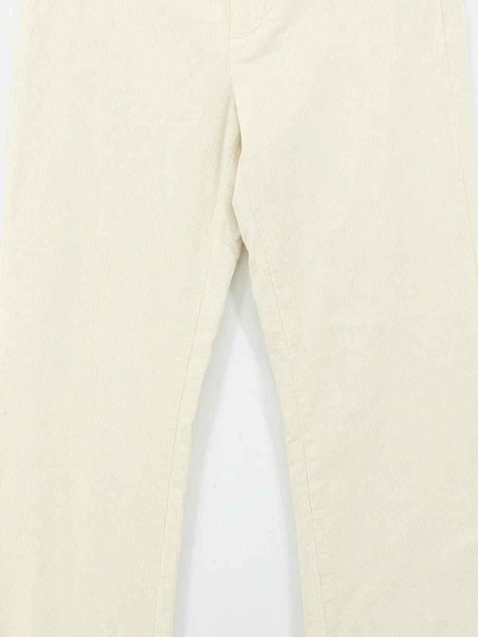 Massimo Dutti Women's Trousers UK 8 Cream 100% Cotton Flared Chino - Image 3