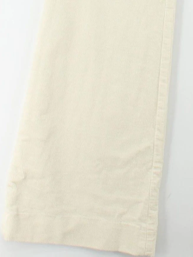 Massimo Dutti Women's Trousers UK 8 Cream 100% Cotton Flared Chino - Image 4