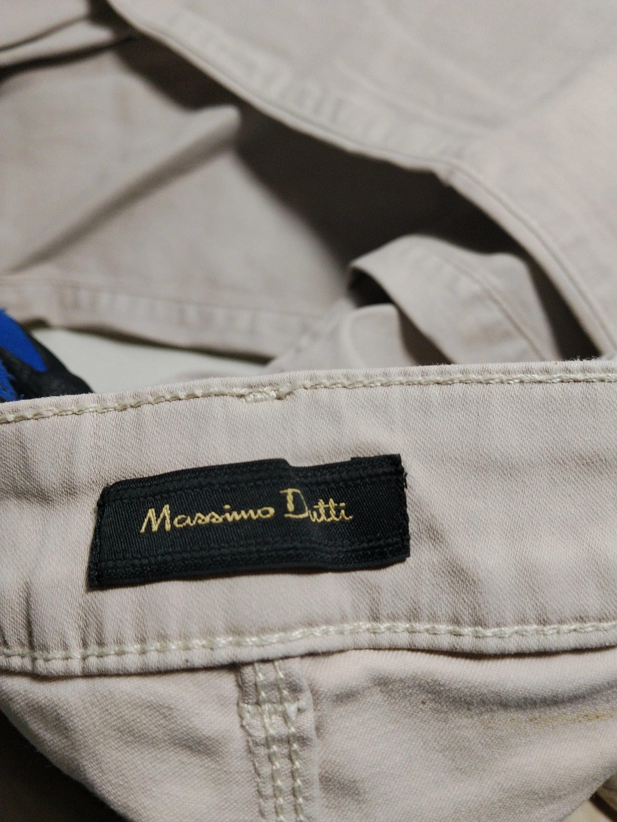 Massimo Dutti Women's Trousers UK 8 Cream Cotton with Elastane Tapered Chino - Image 5