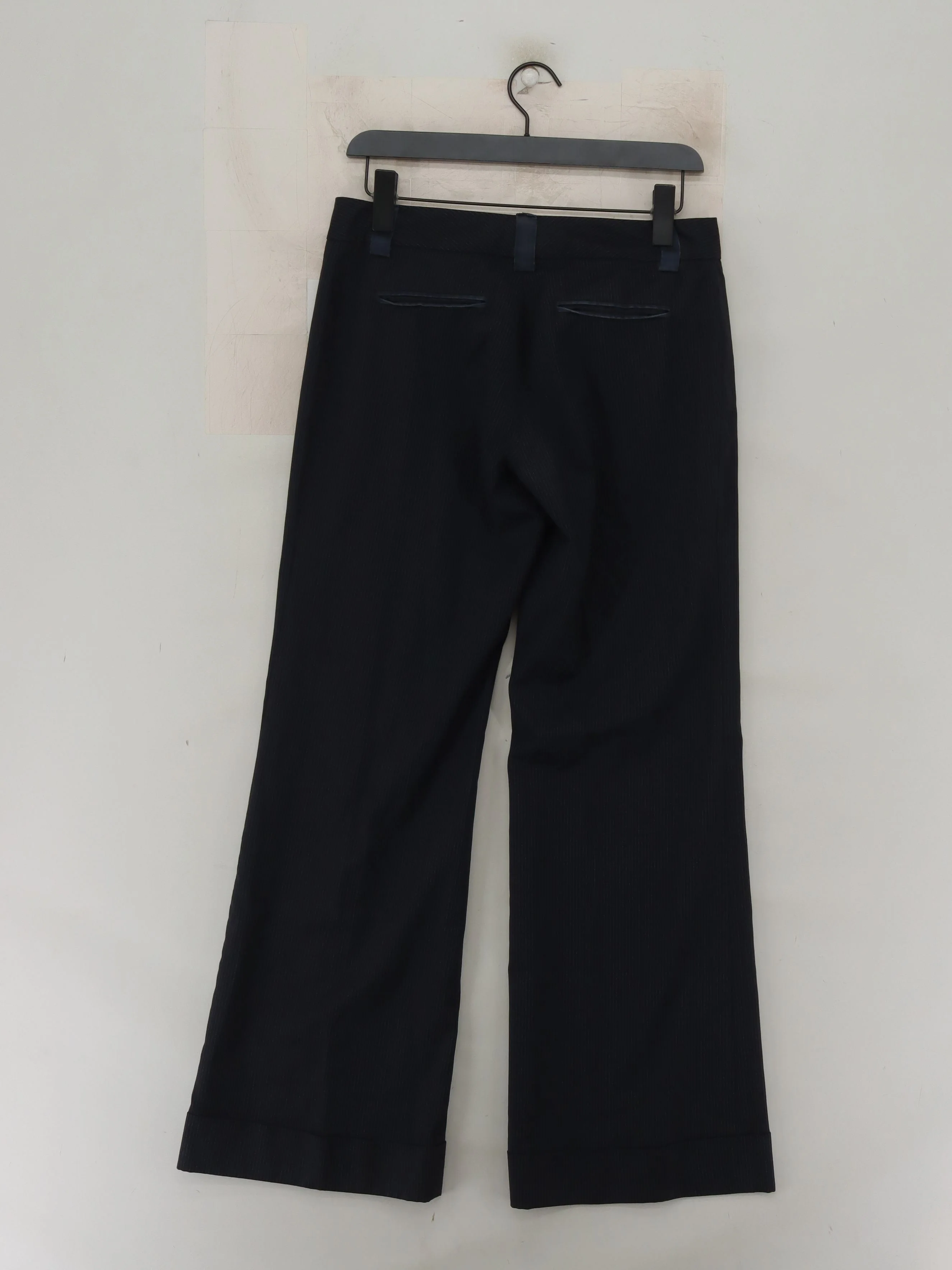 Massimo Dutti Women's Trousers W 40 in Blue 100% Viscose Capri - Image 2