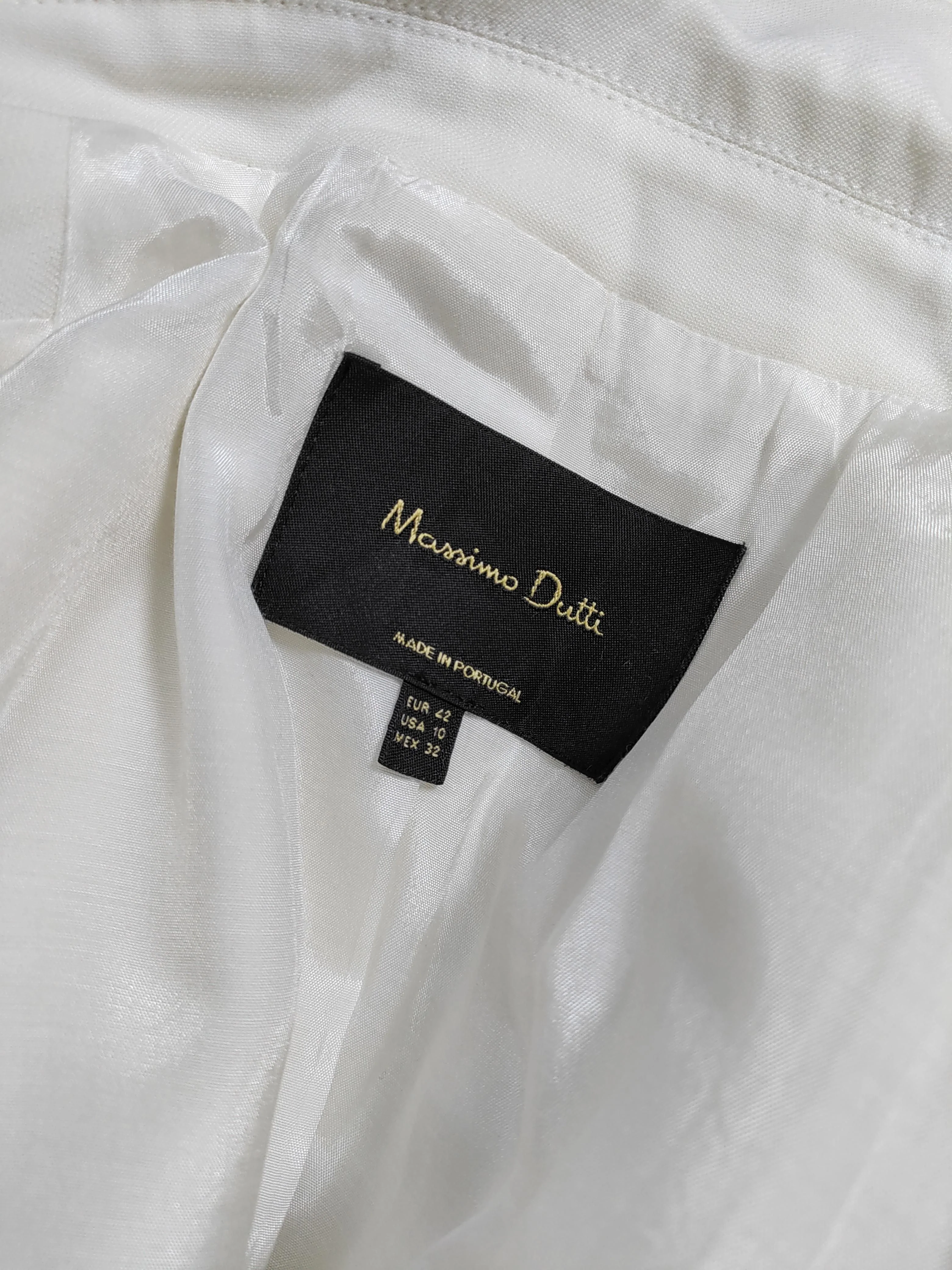 Massimo Dutti Women's Two Piece Suit UK 14 White Acetate - Image 8